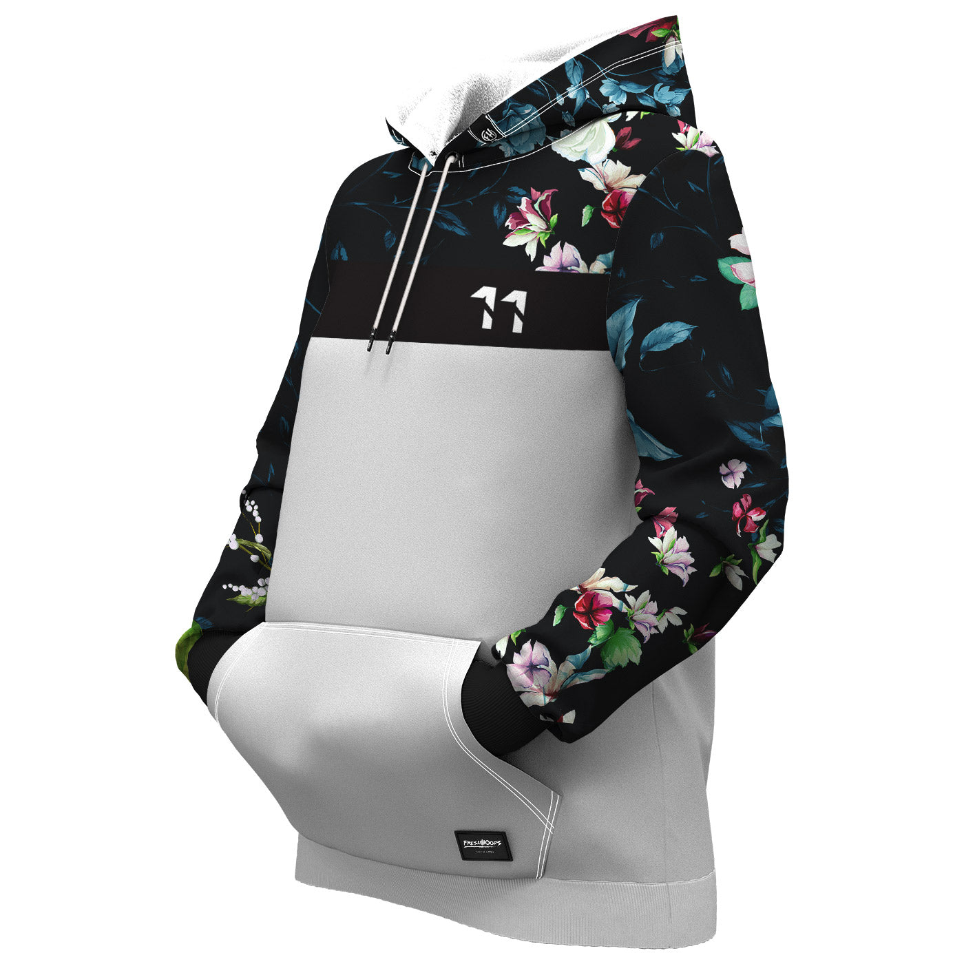 Dark Floral Women Hoodie