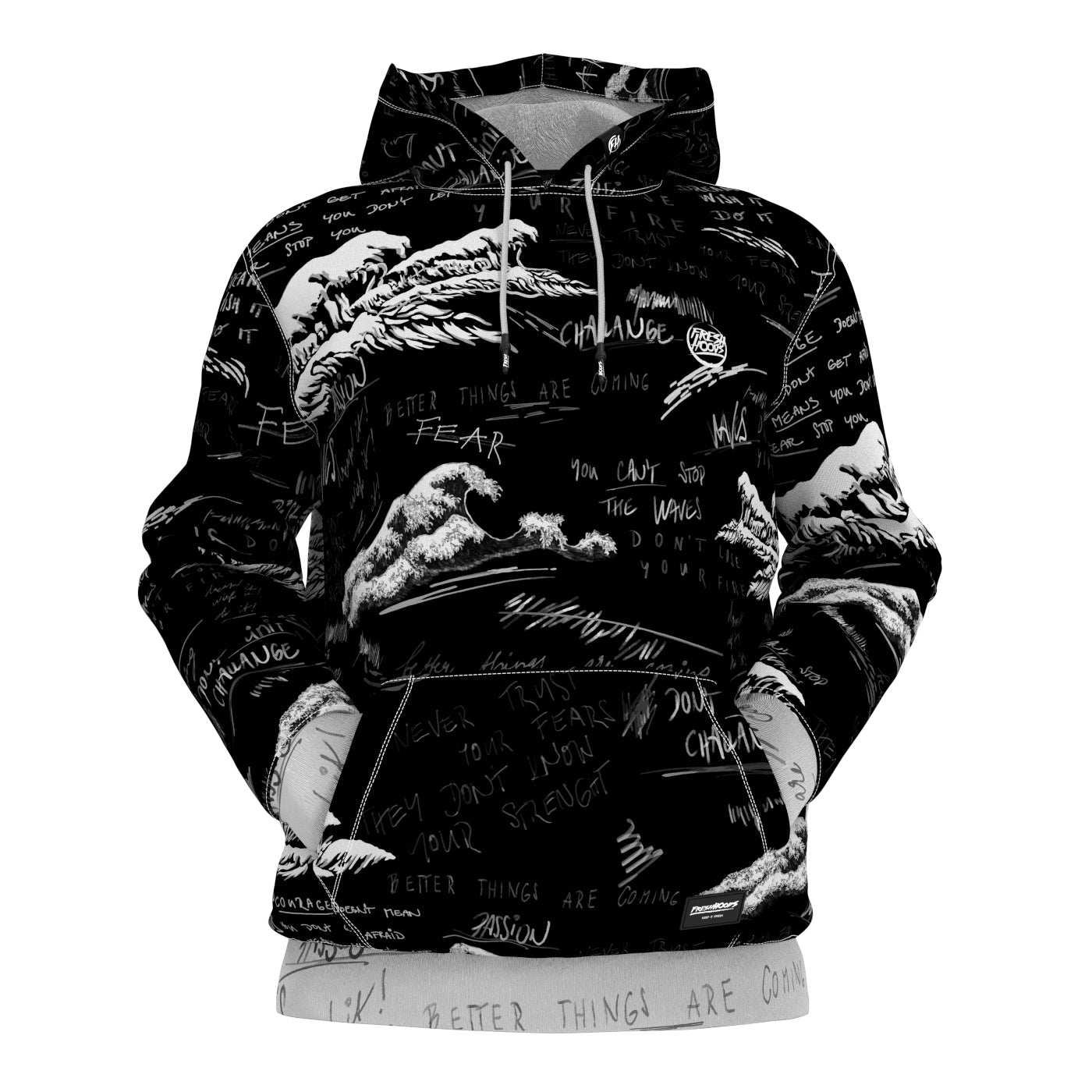 Sketch Waves Hoodie