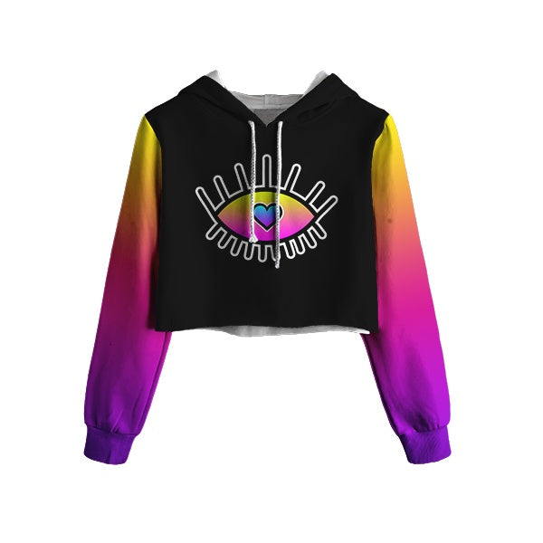 Eye Of Love Cropped Hoodie