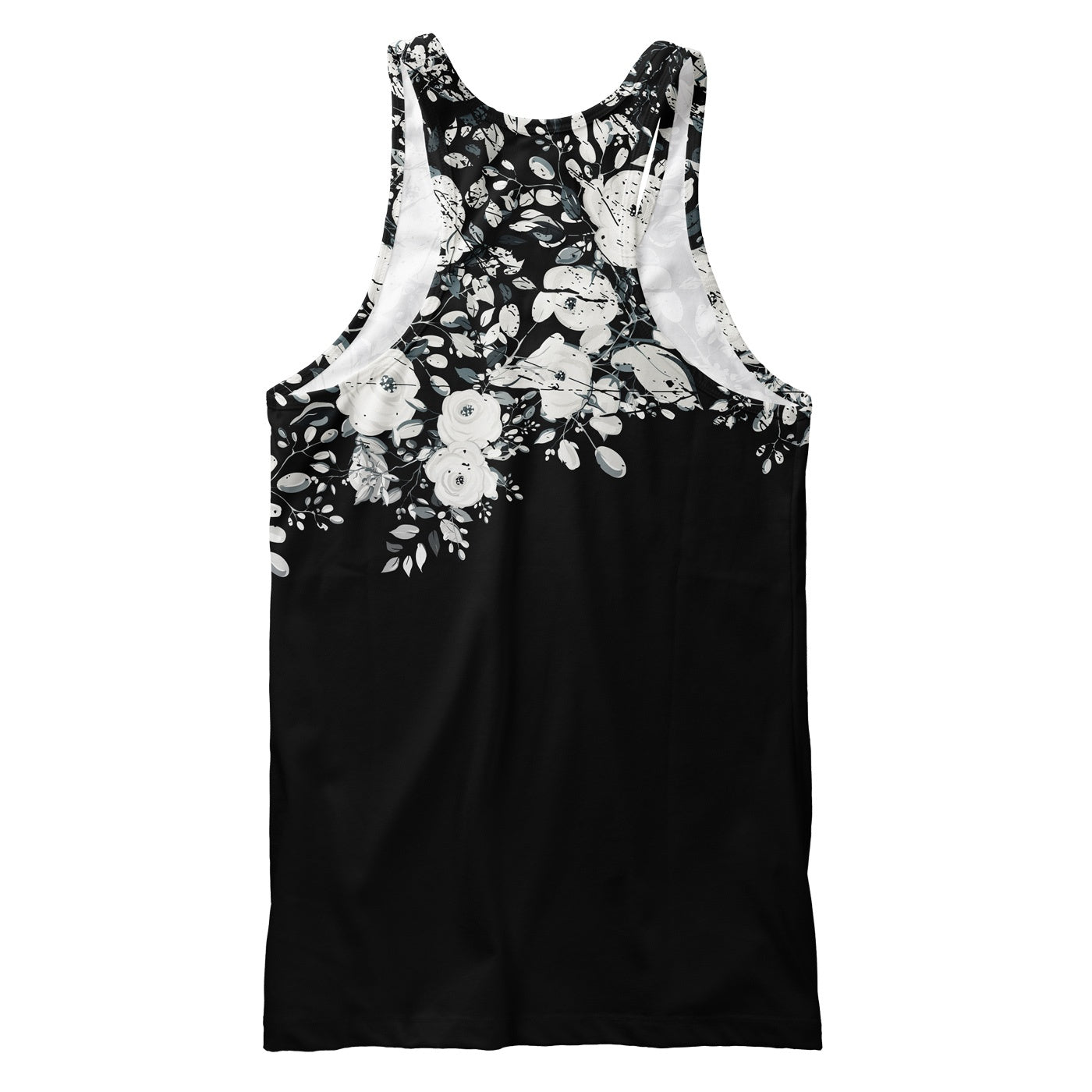 White Rose Blossom Tank Top