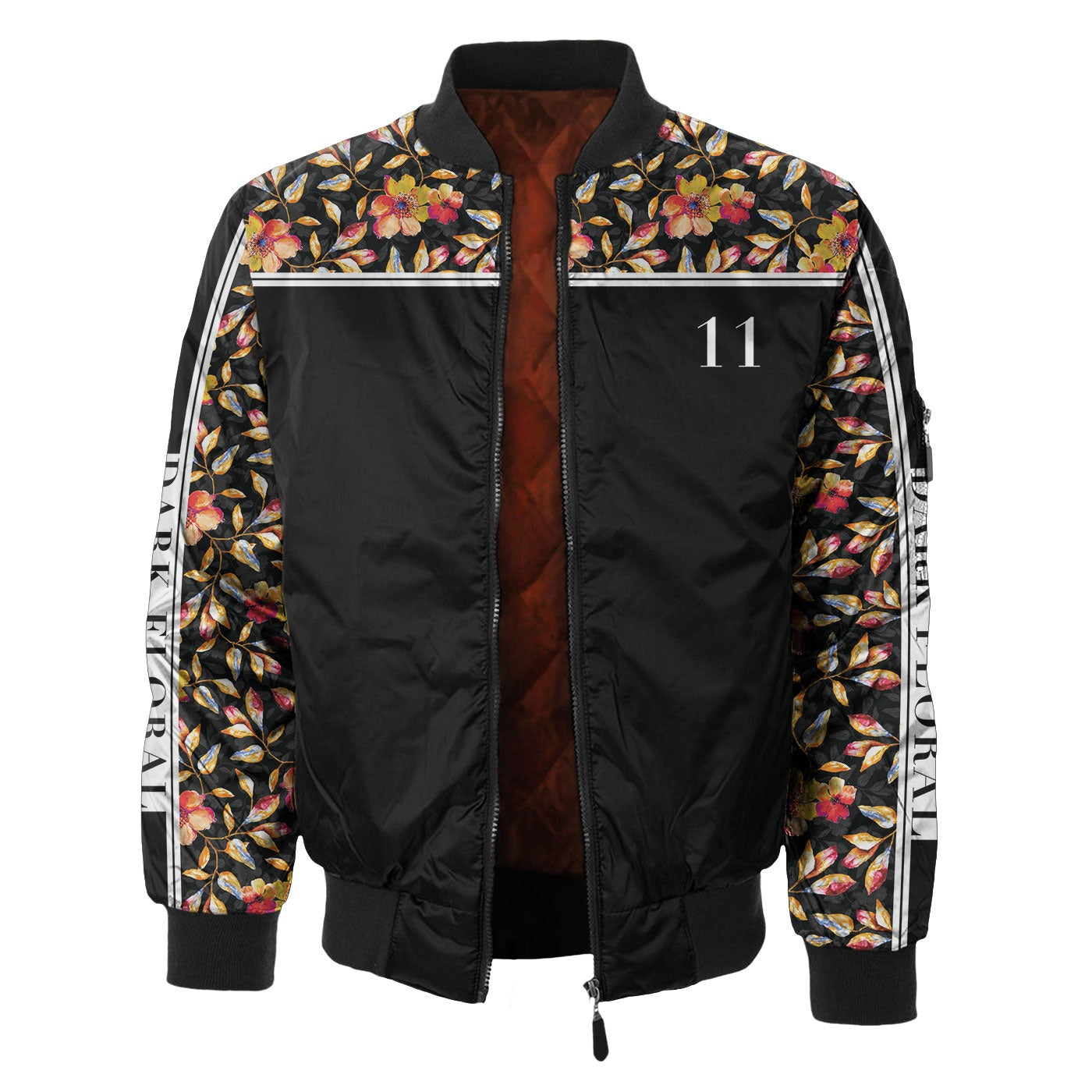 Golden Floral Bomber Jacket