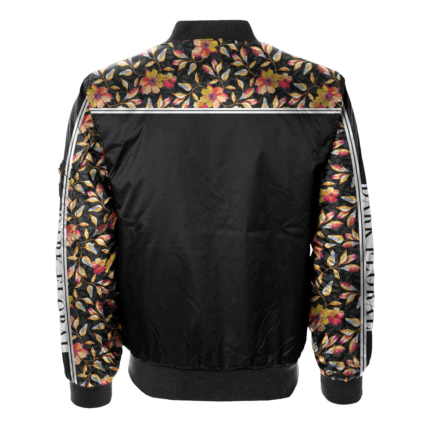 Golden Floral Bomber Jacket