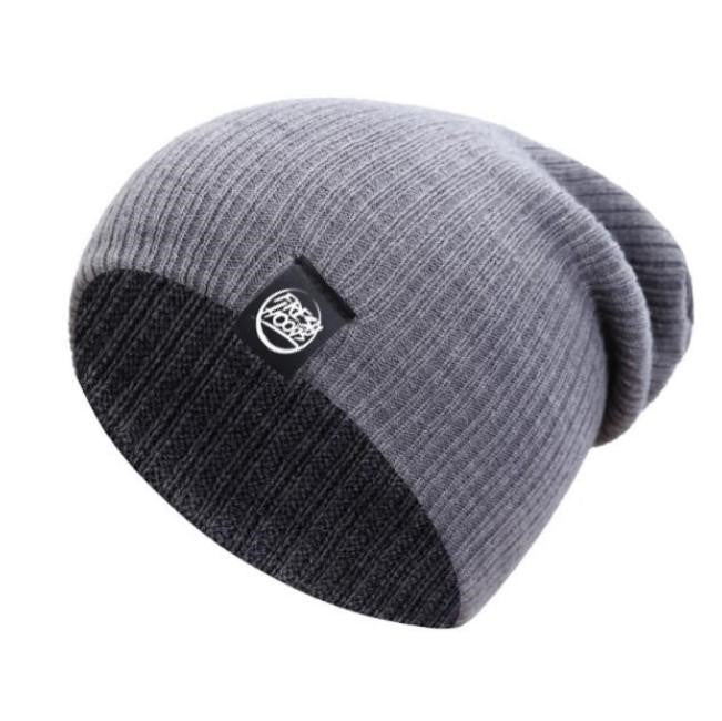 FH Grey Cuffless Beanie