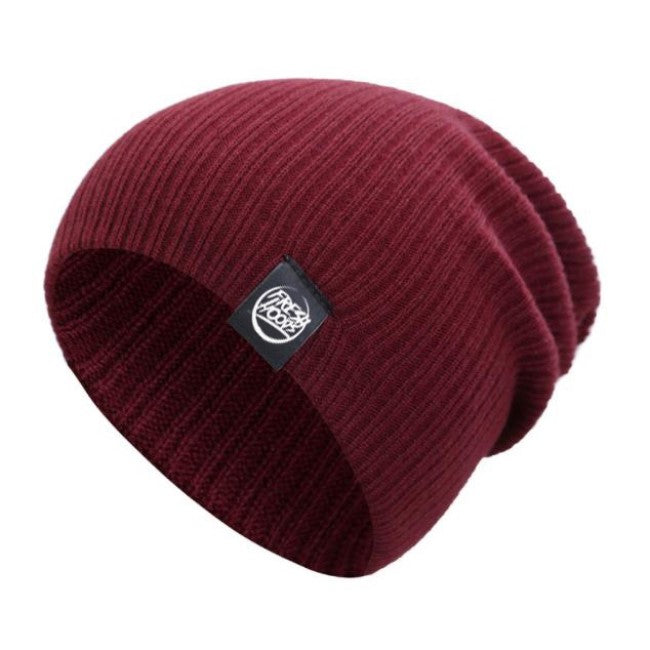 FH Wine Red Cuffless Beanie