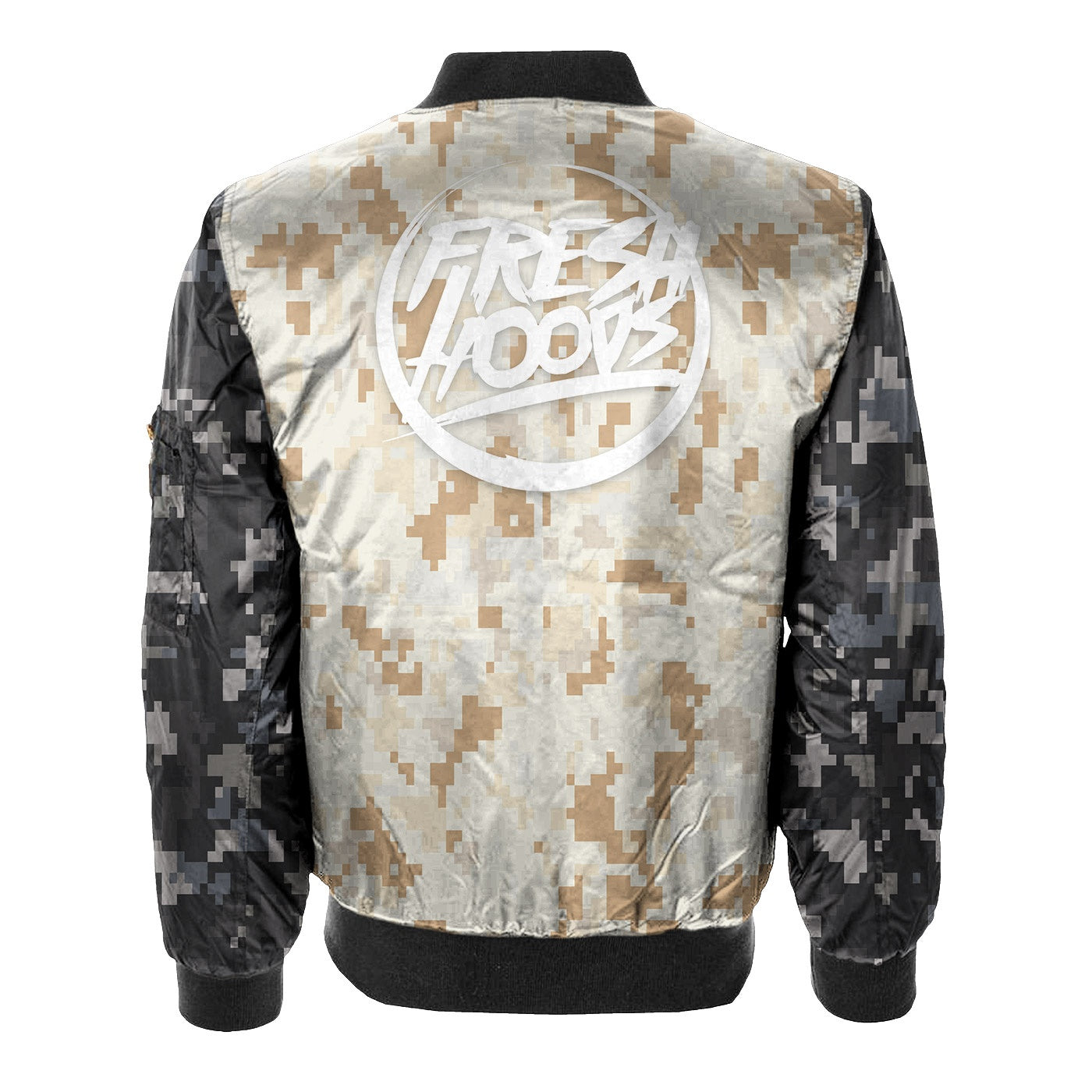 Pixelated Camo Bomber Jacket