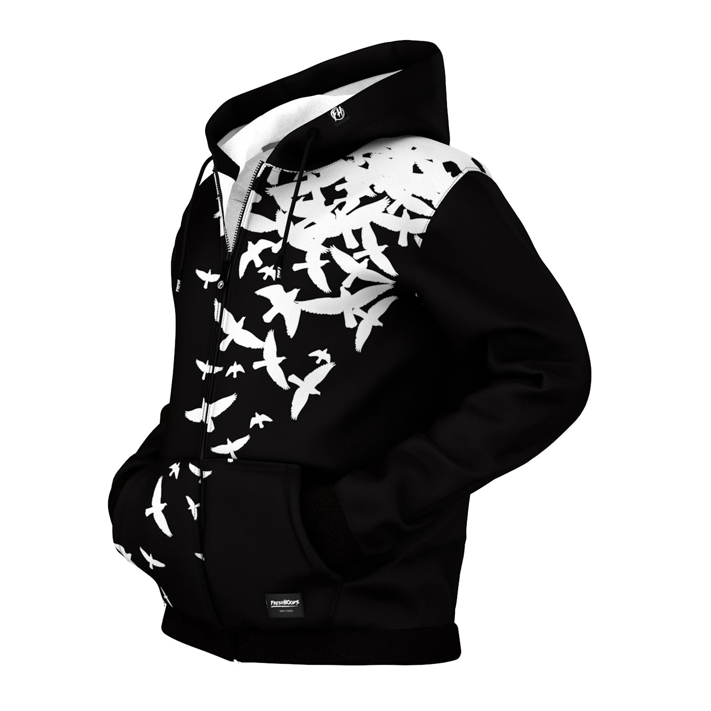 Doves Zip Up Hoodie