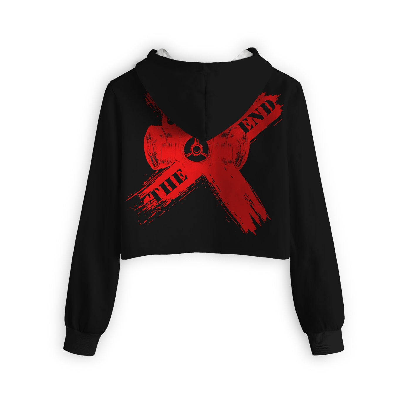 X Mask Cropped Hoodie