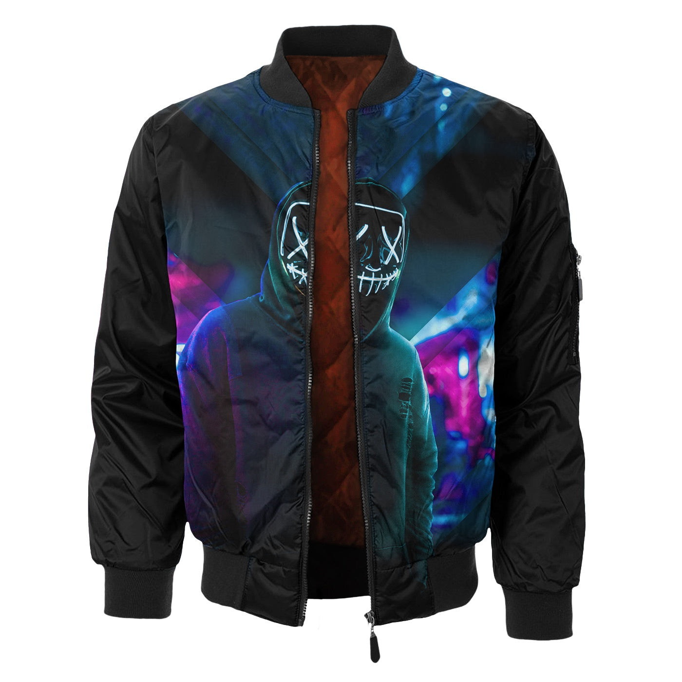 Neon Face Bomber Jacket