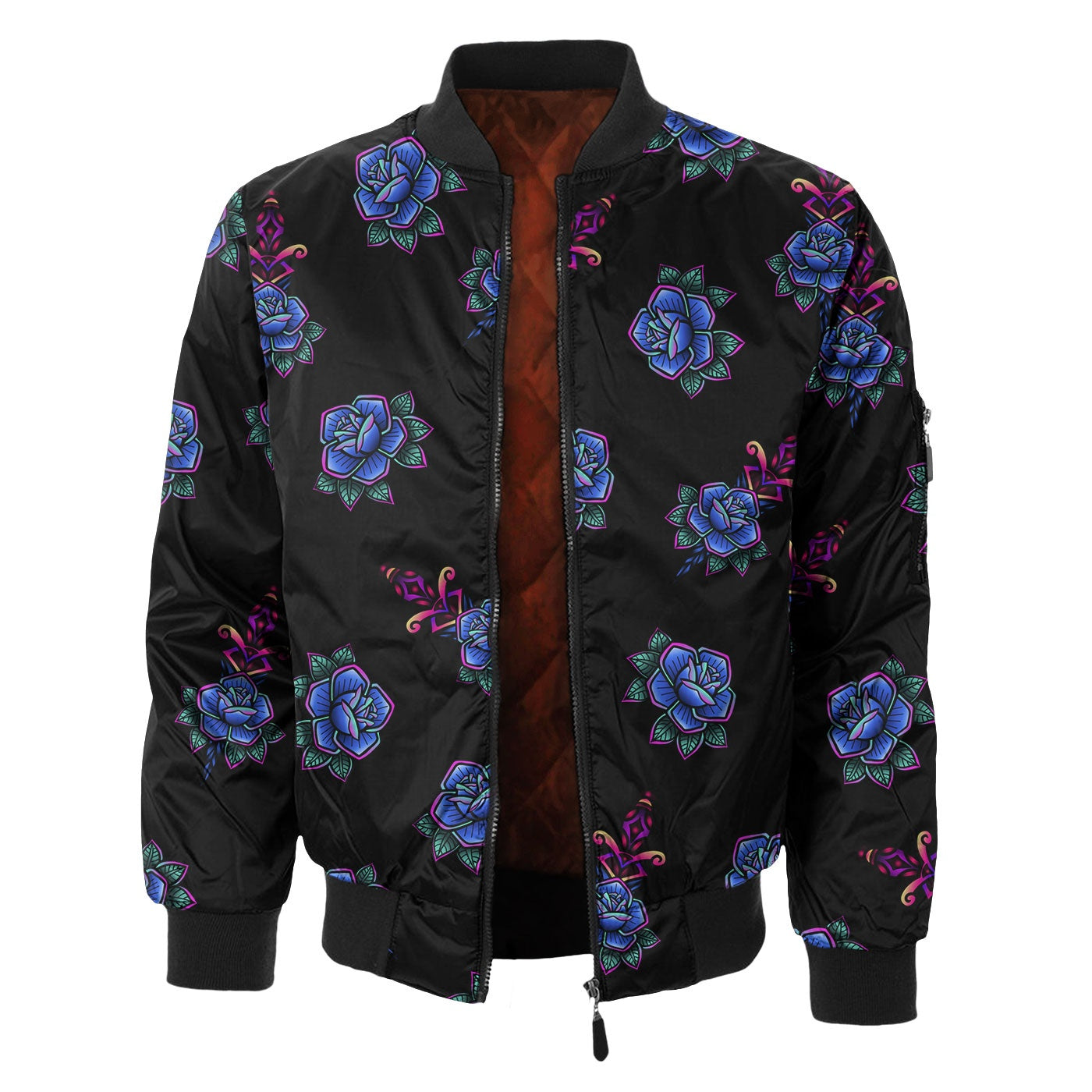 Tattoo Pattern Bomber Jacket