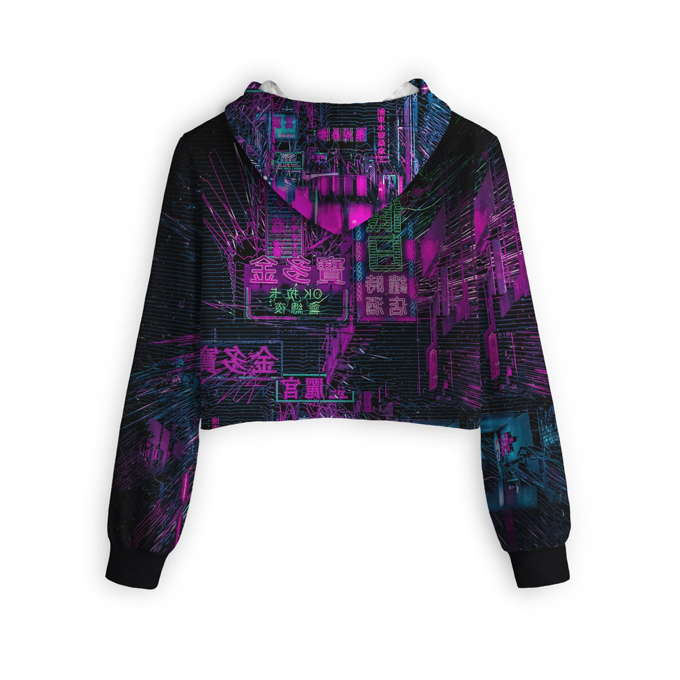 Night Mixer Cropped Hoodie