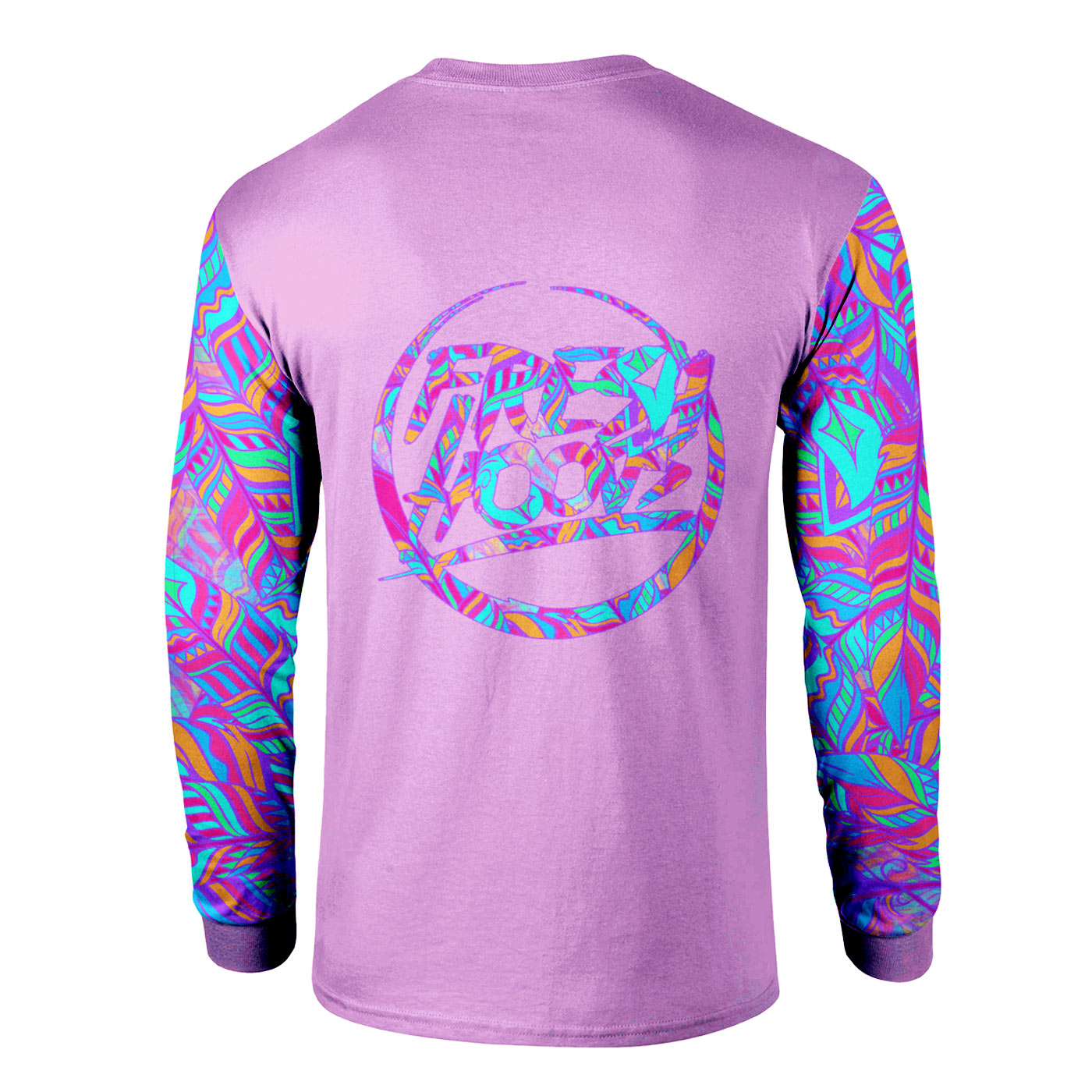 Neon Feathers Long Sleeve Shirt