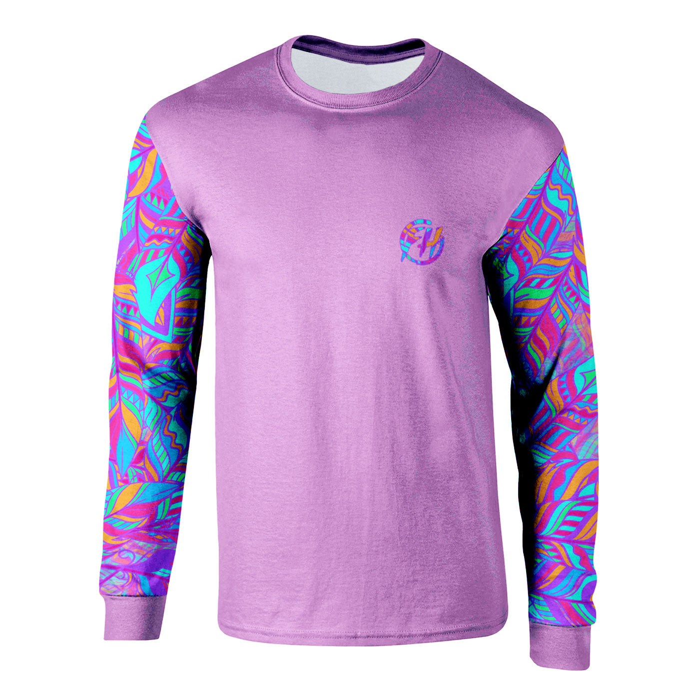 Neon Feathers Long Sleeve Shirt