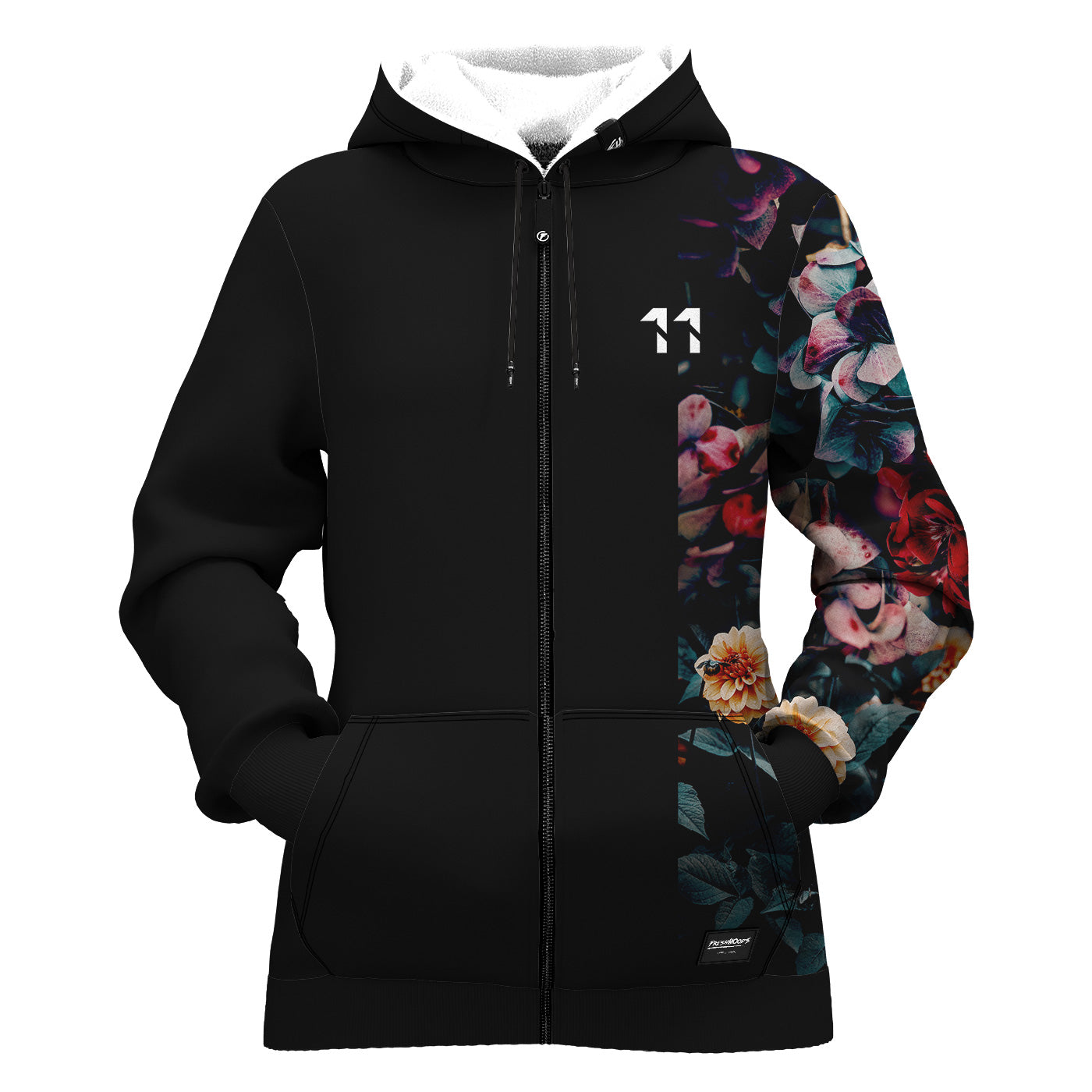 Vintage Flowers Women Zip Up Hoodie