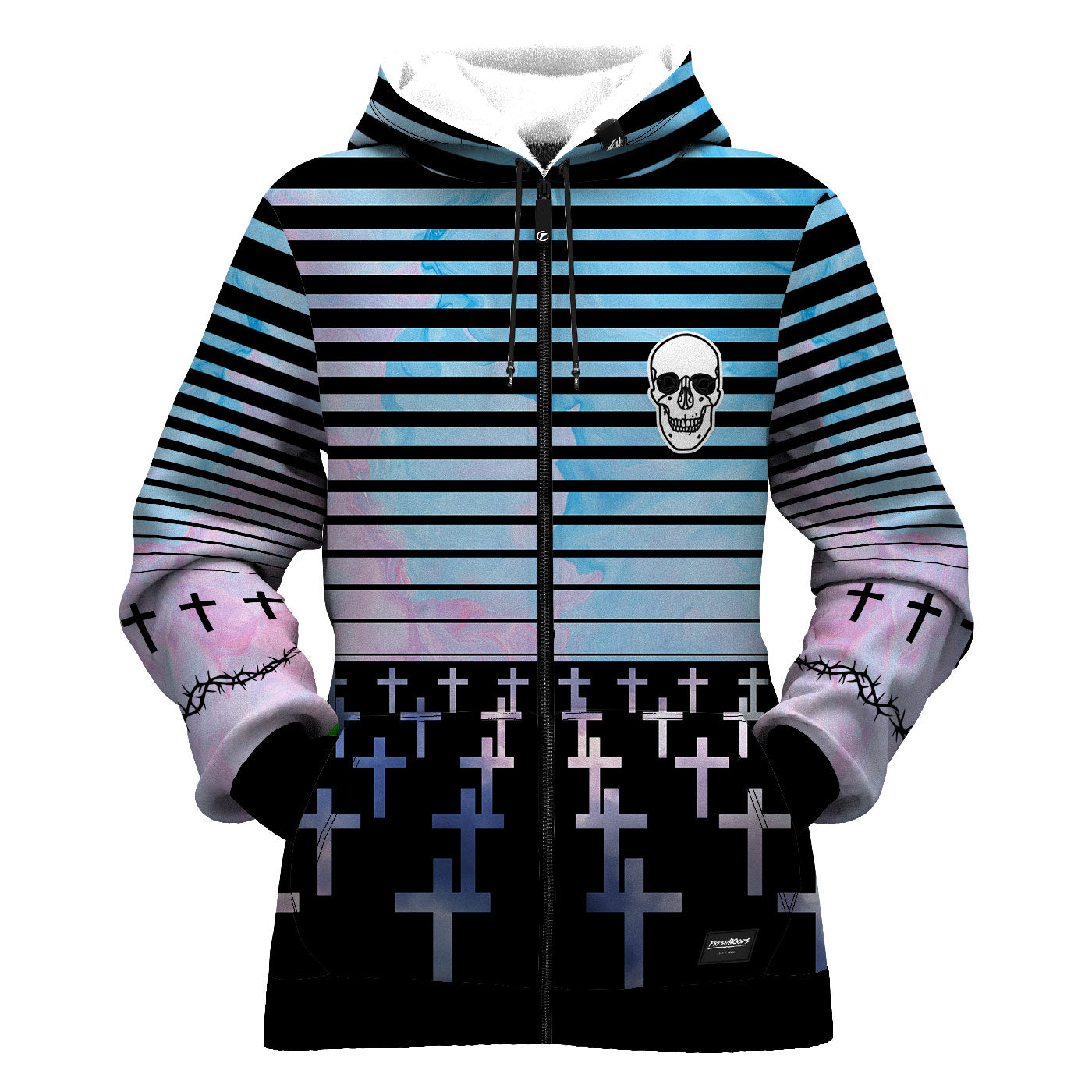 Crosses Women Zip Up Hoodie