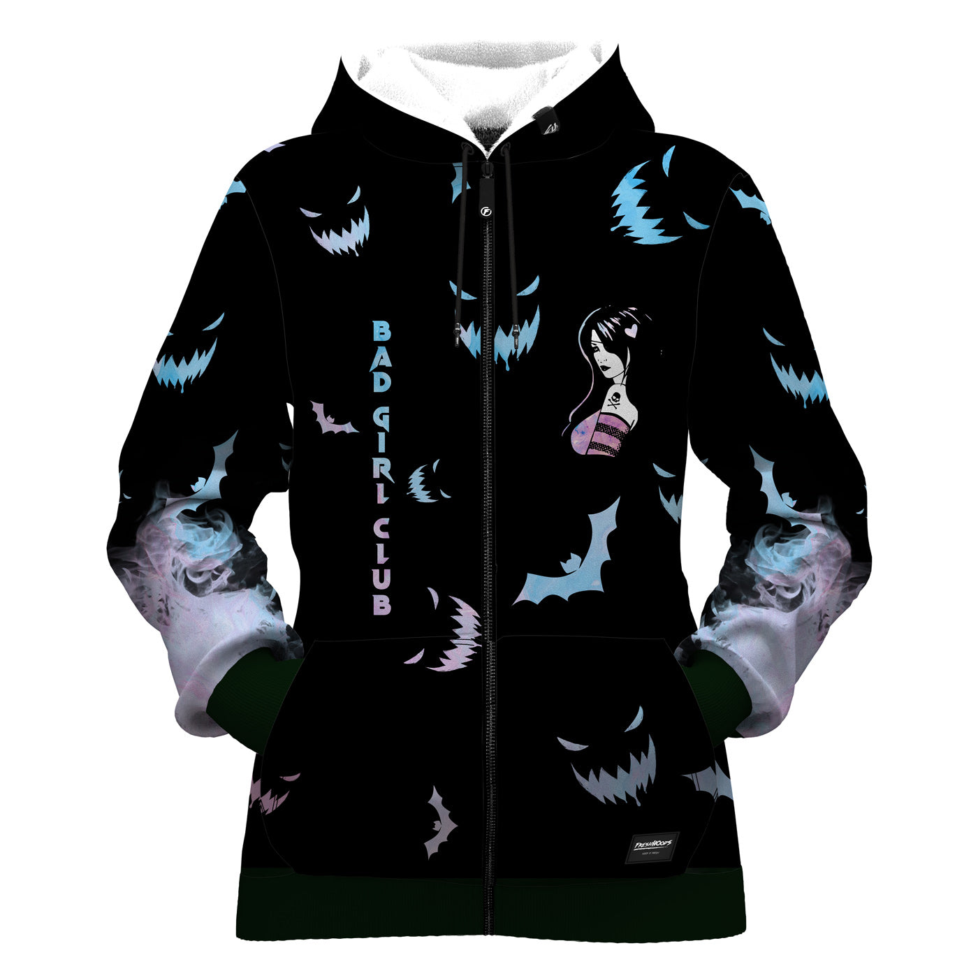Demon Girl Women Zip Up Hoodie