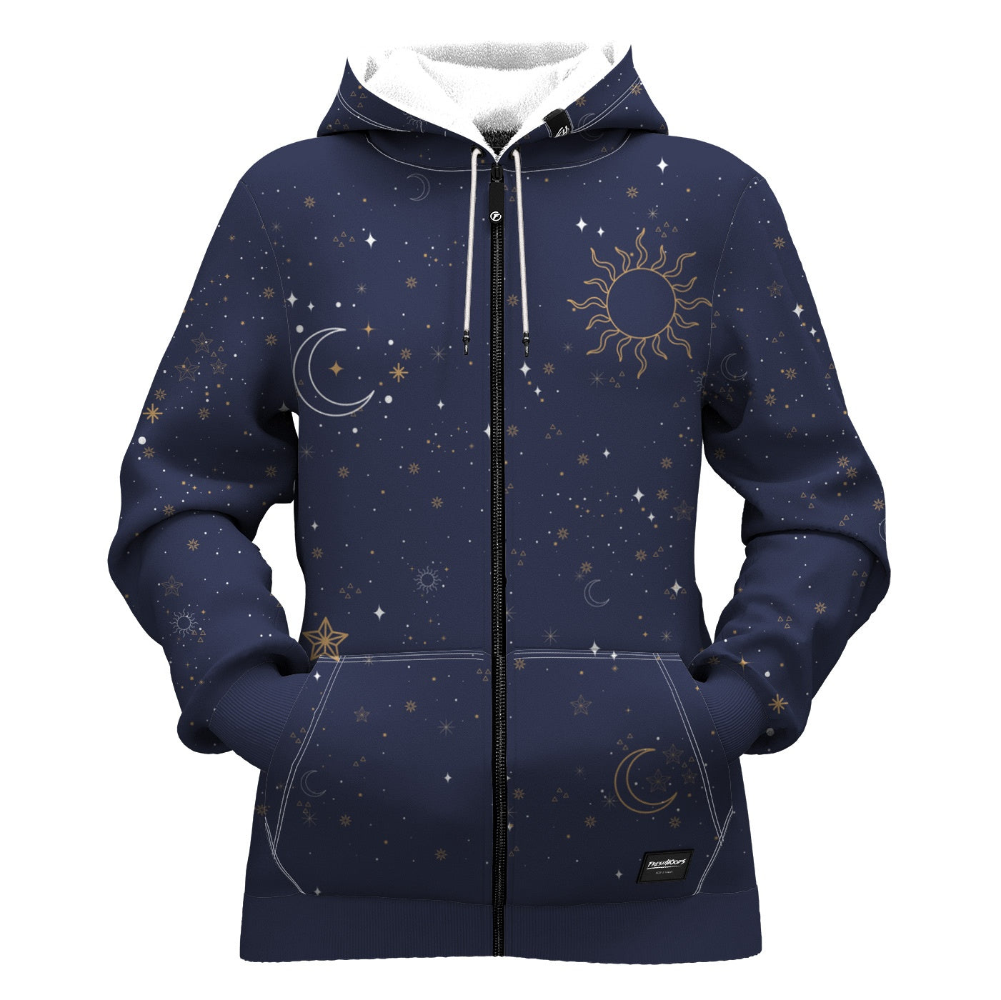 Night Sky Women Zip Up Hoodie