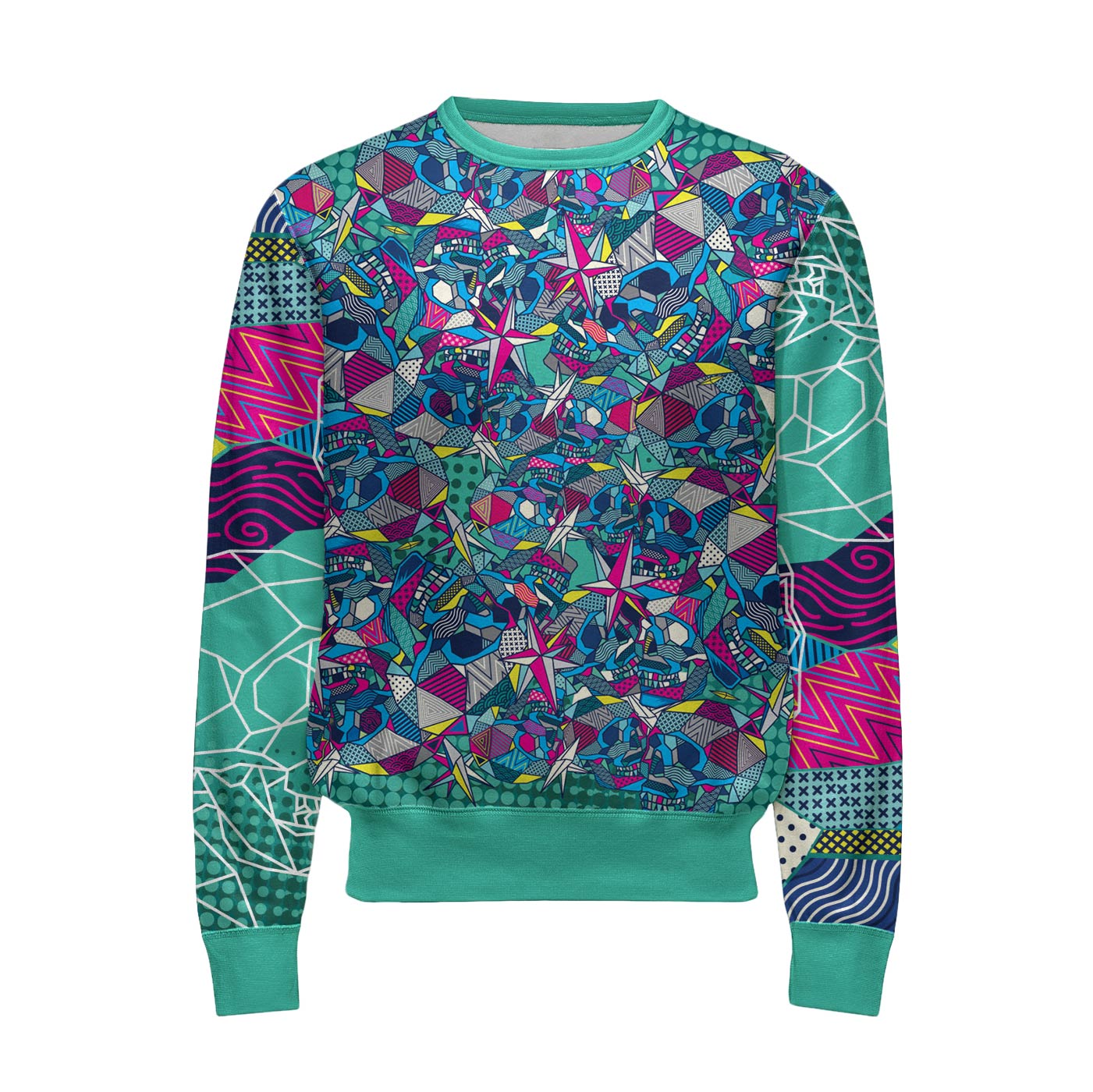 Geometric Skull Sweatshirt