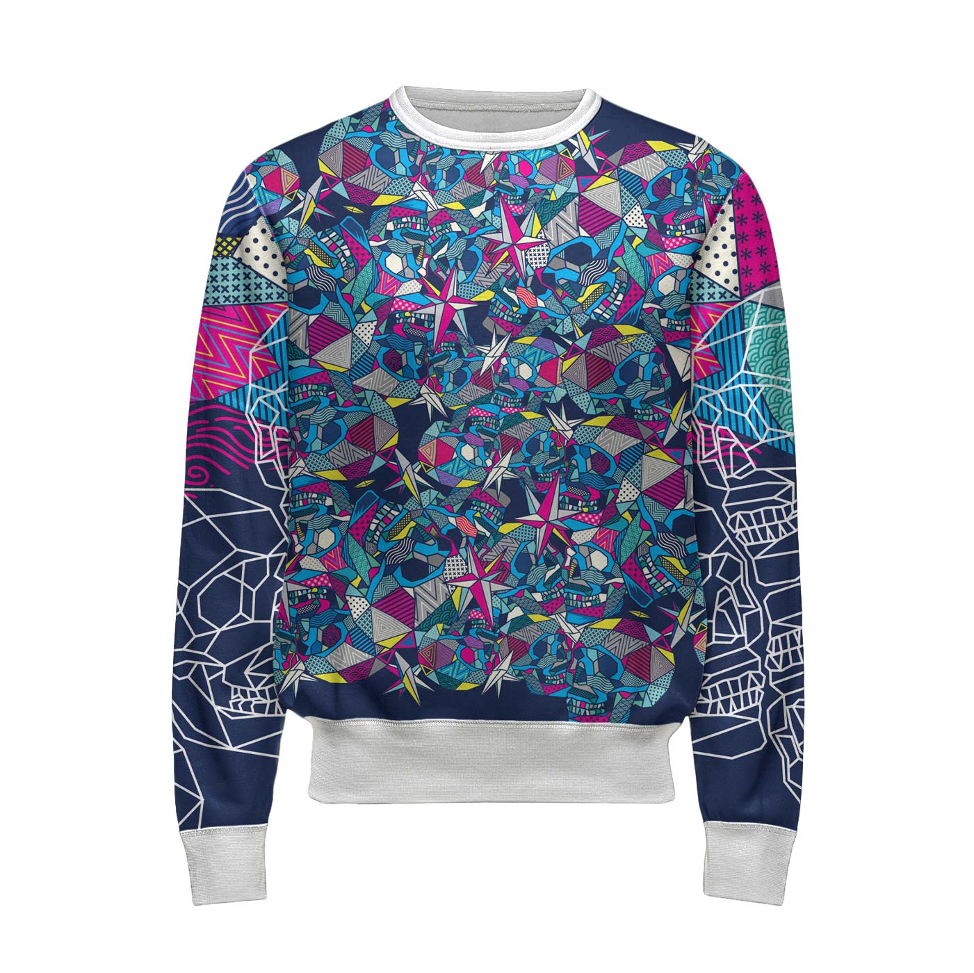 Geometric Skull Sweatshirt