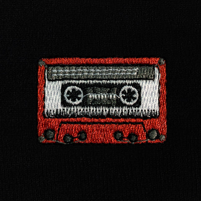 Cassette Embroidered Cuffed Beanie