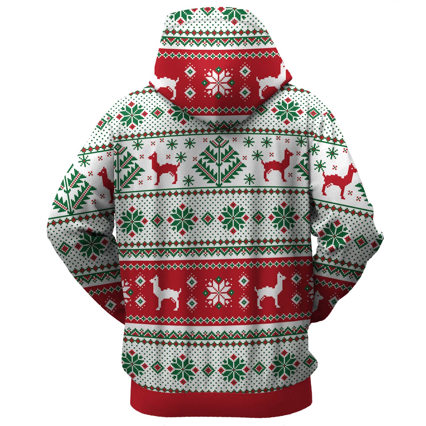 Christmas Lama Texture Hoodie