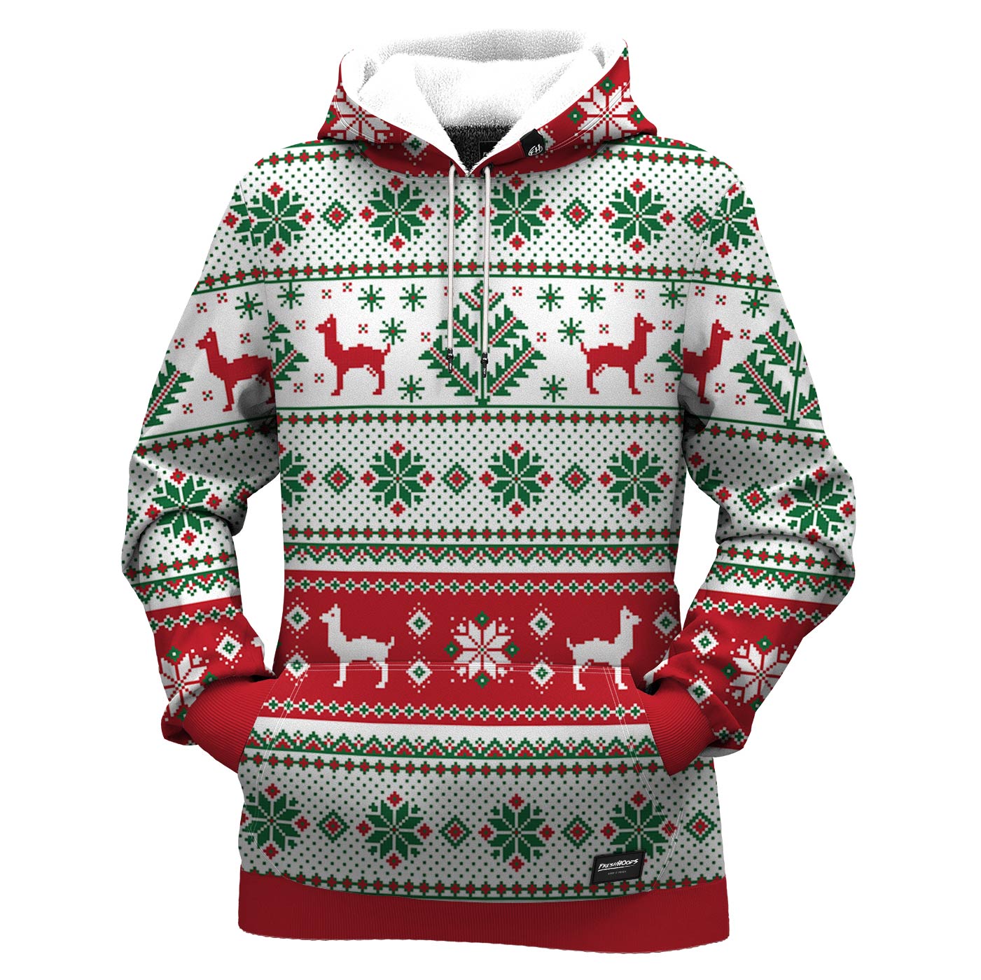 Christmas Lama Texture Women Hoodie