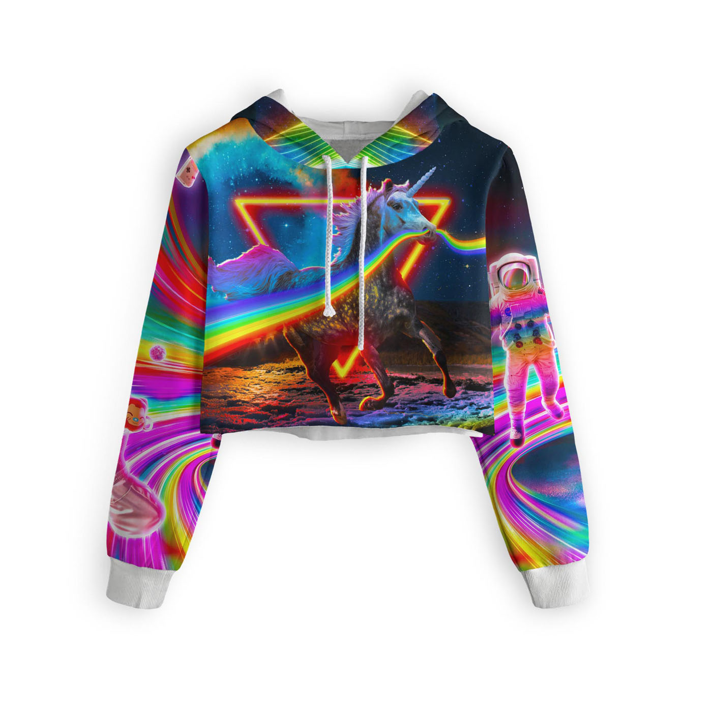 Unicorn Cropped Hoodie