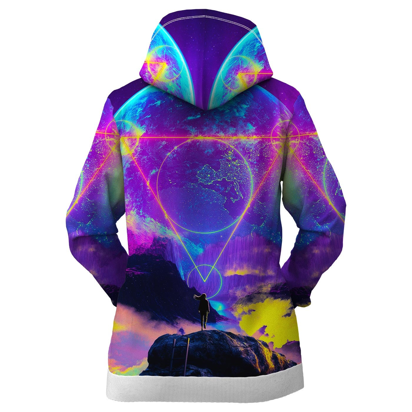 Neon Night Women Zip Up Hoodie