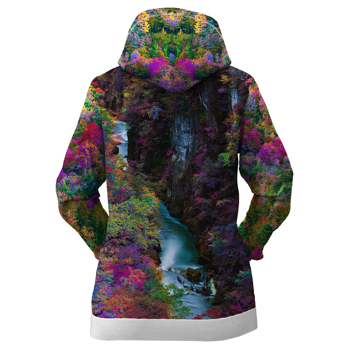 Psychedelic Forest Women Zip Up Hoodie