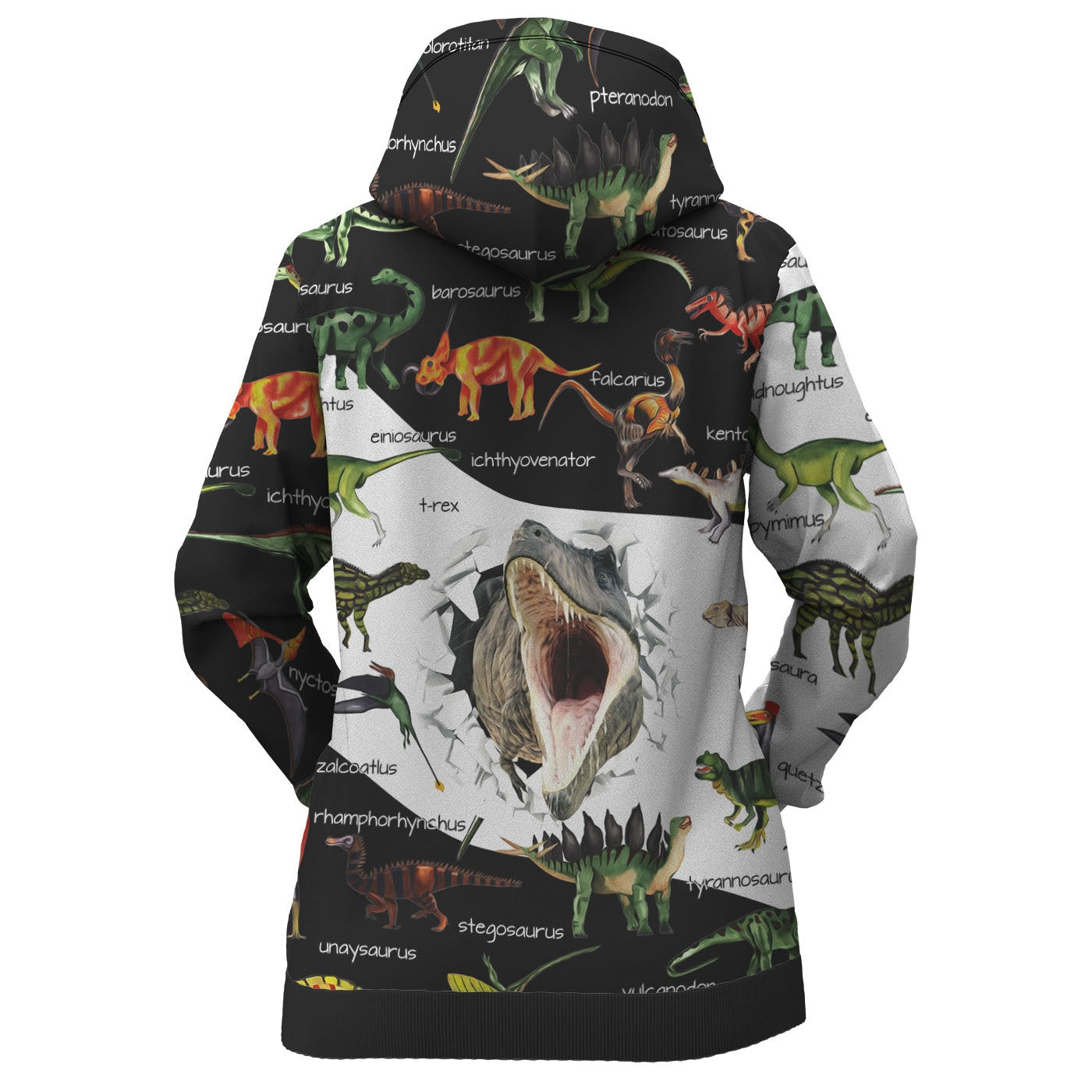 Dino Map Women Zip Up Hoodie