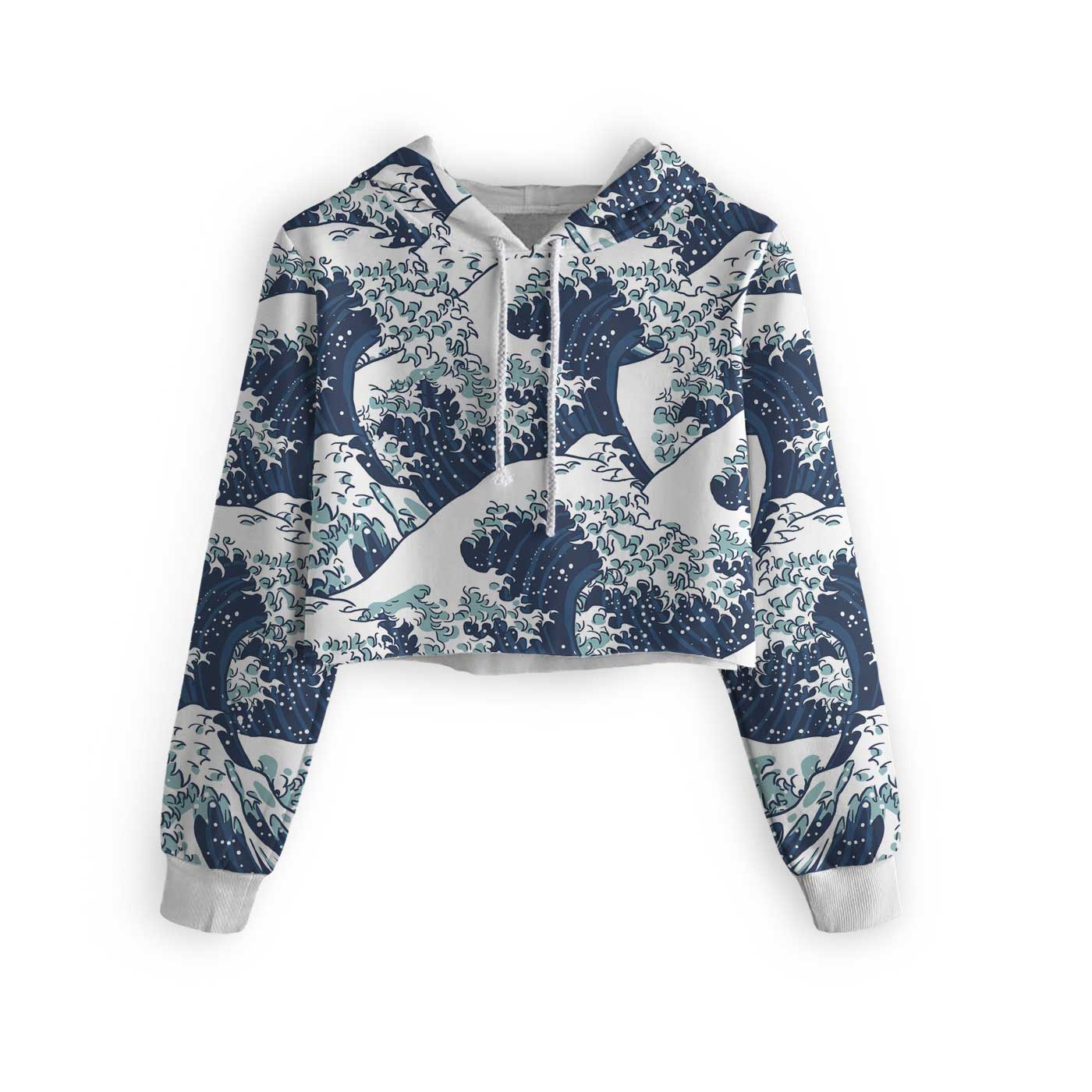 Deluge Cropped Hoodie