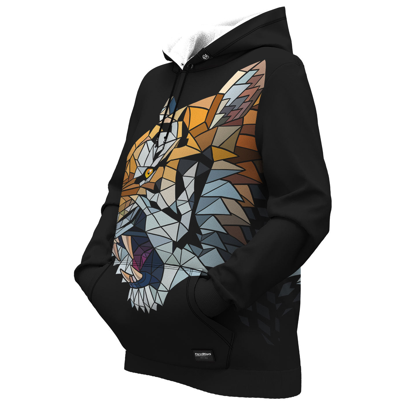 Geometric Tiger Women Hoodie