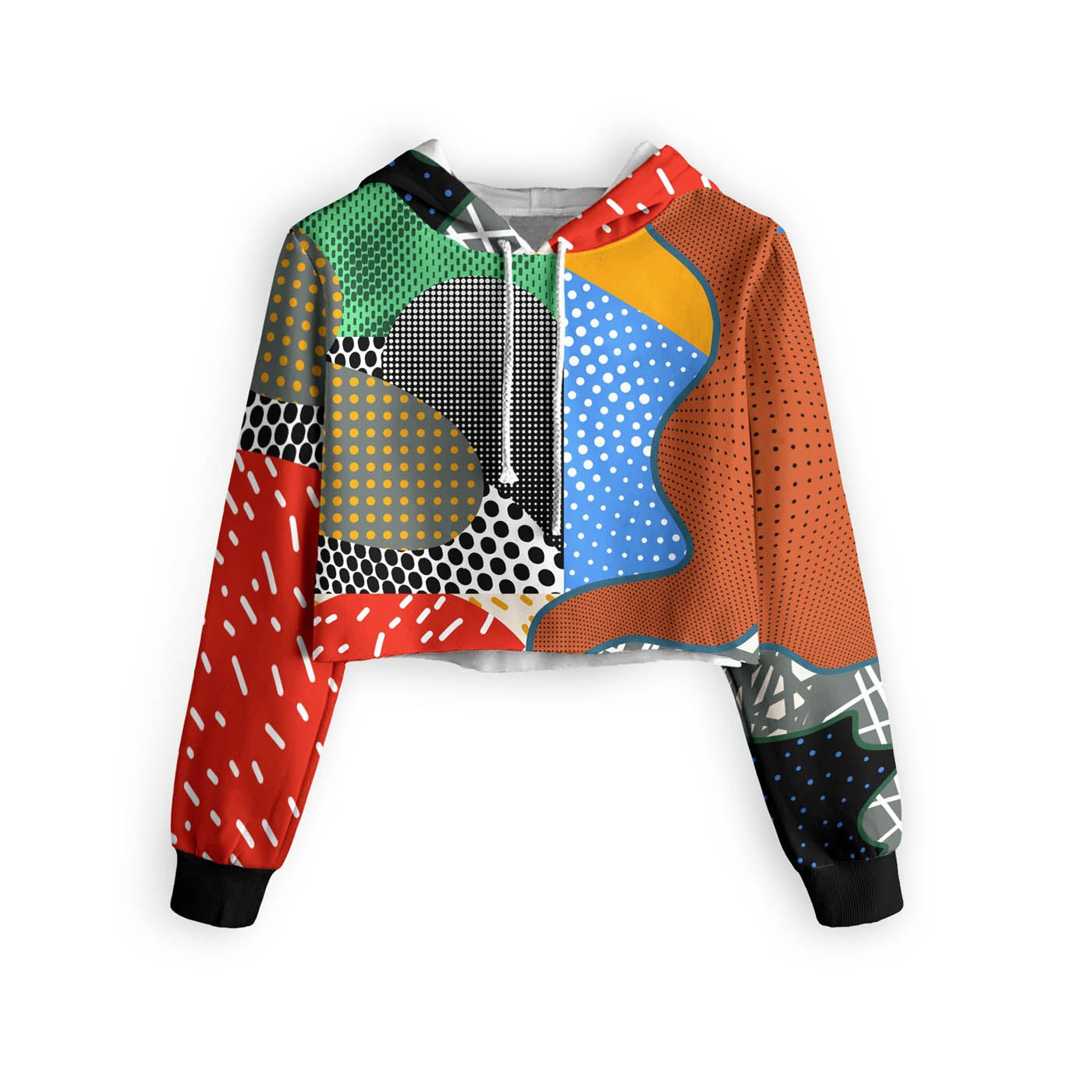 Pop Art Cropped Hoodie