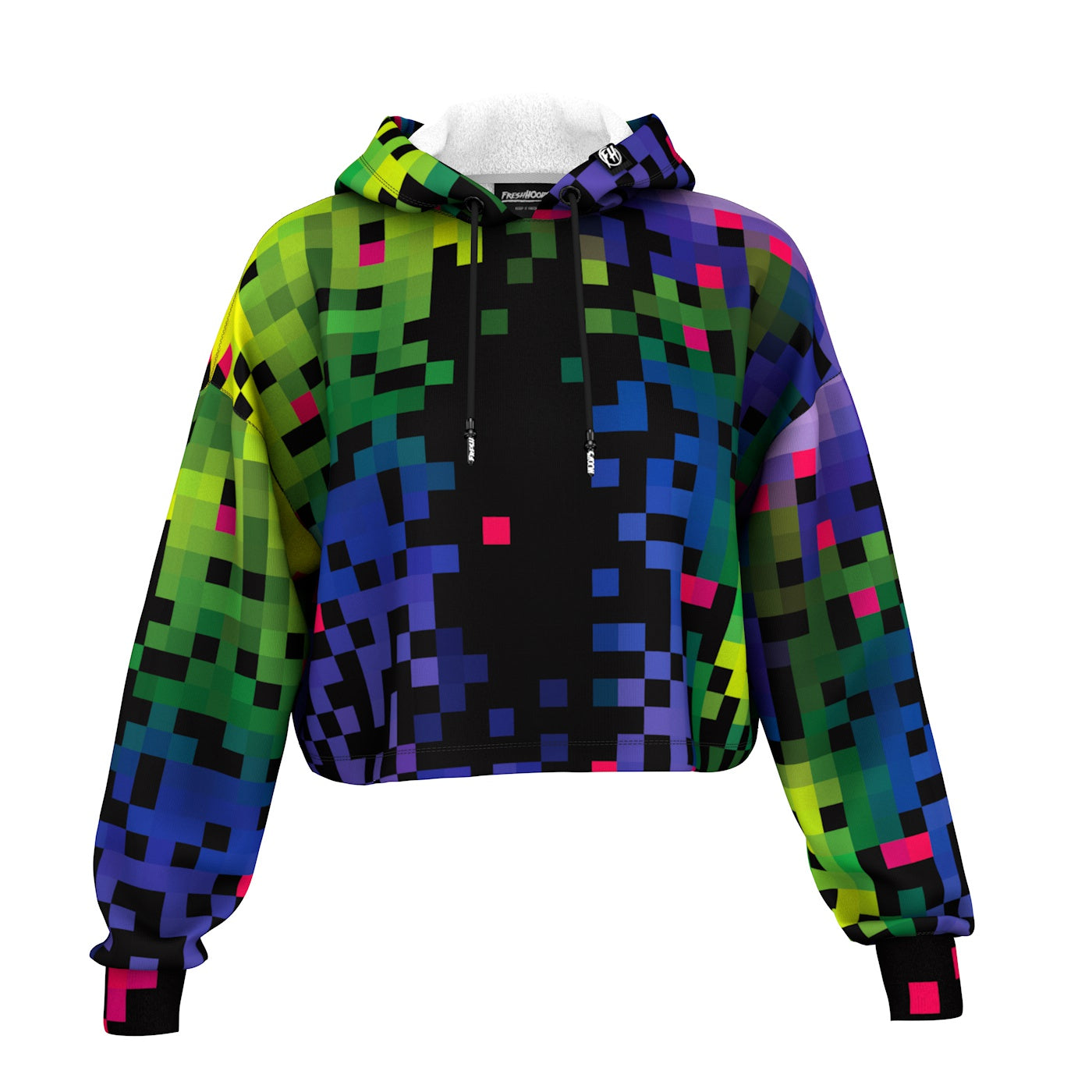 Digital Bits Cropped Hoodie