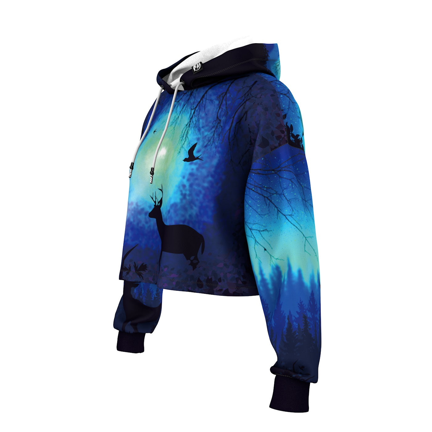 Lunar Glow Cropped Hoodie