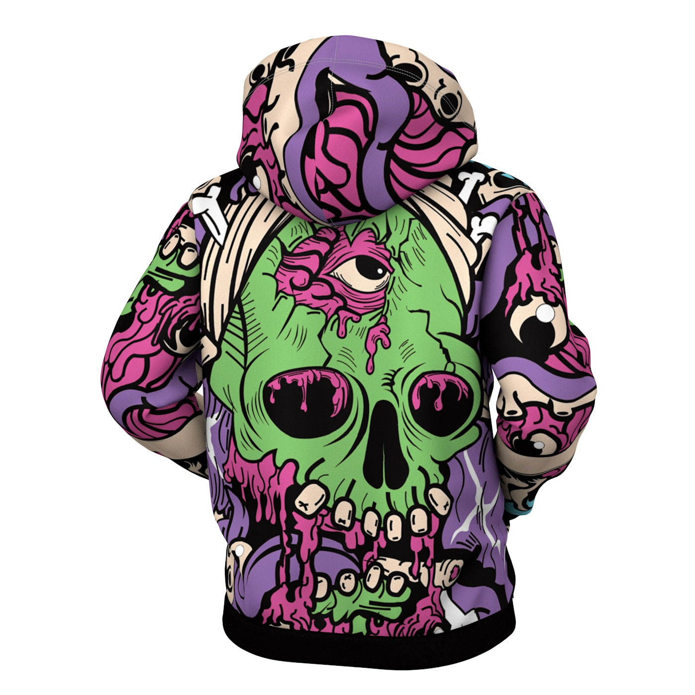 Dirty Skull Zip Up Hoodie