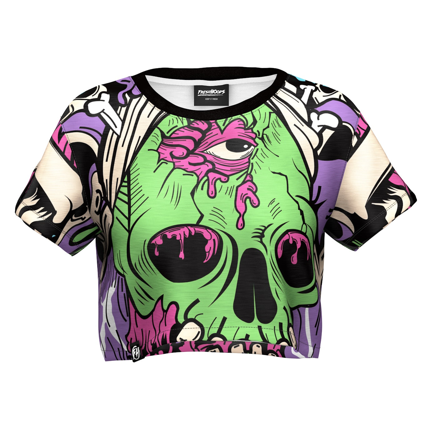 Dirty Skull Crop Top