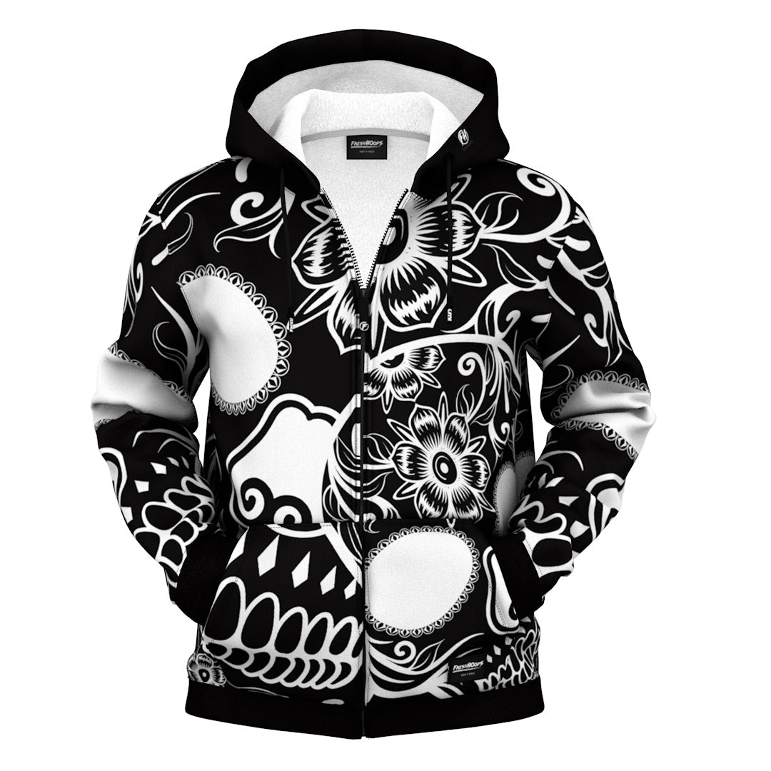 Calavera Zip Up Hoodie