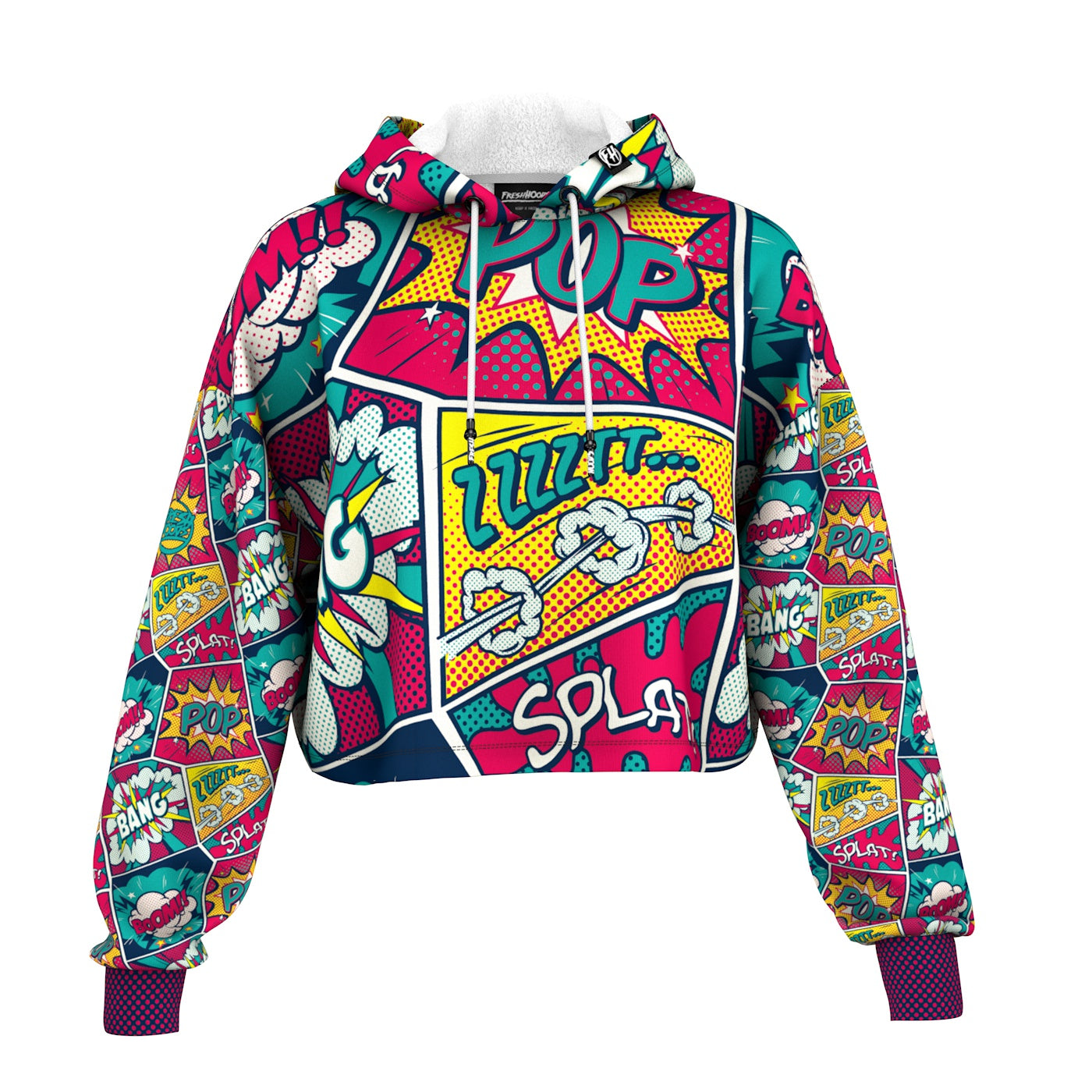 Splat Cropped Hoodie