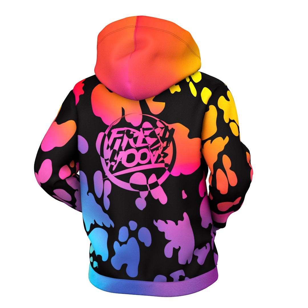 Rainbow Cow Zip Up Hoodie