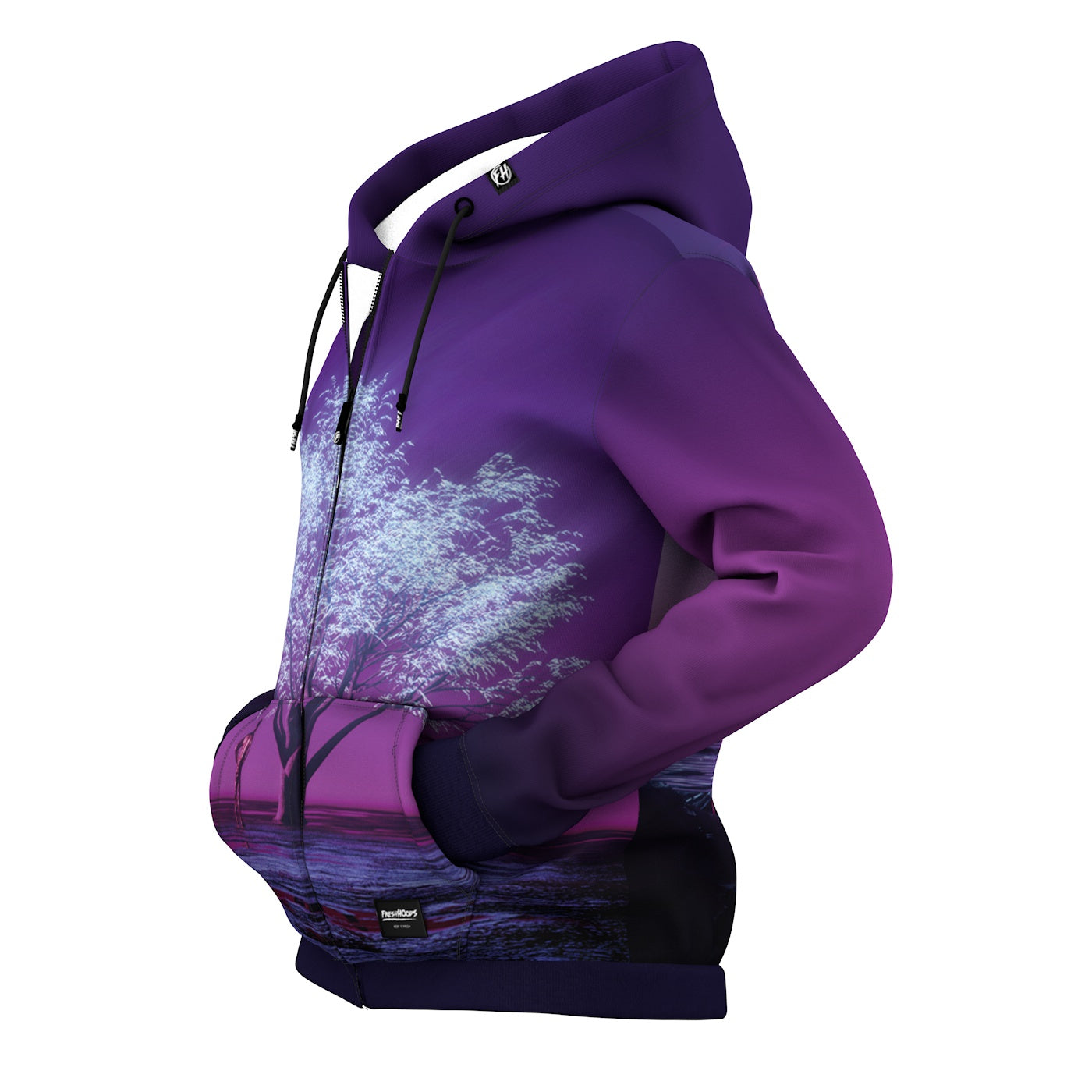 Cosmic Blossom Zip Up Hoodie