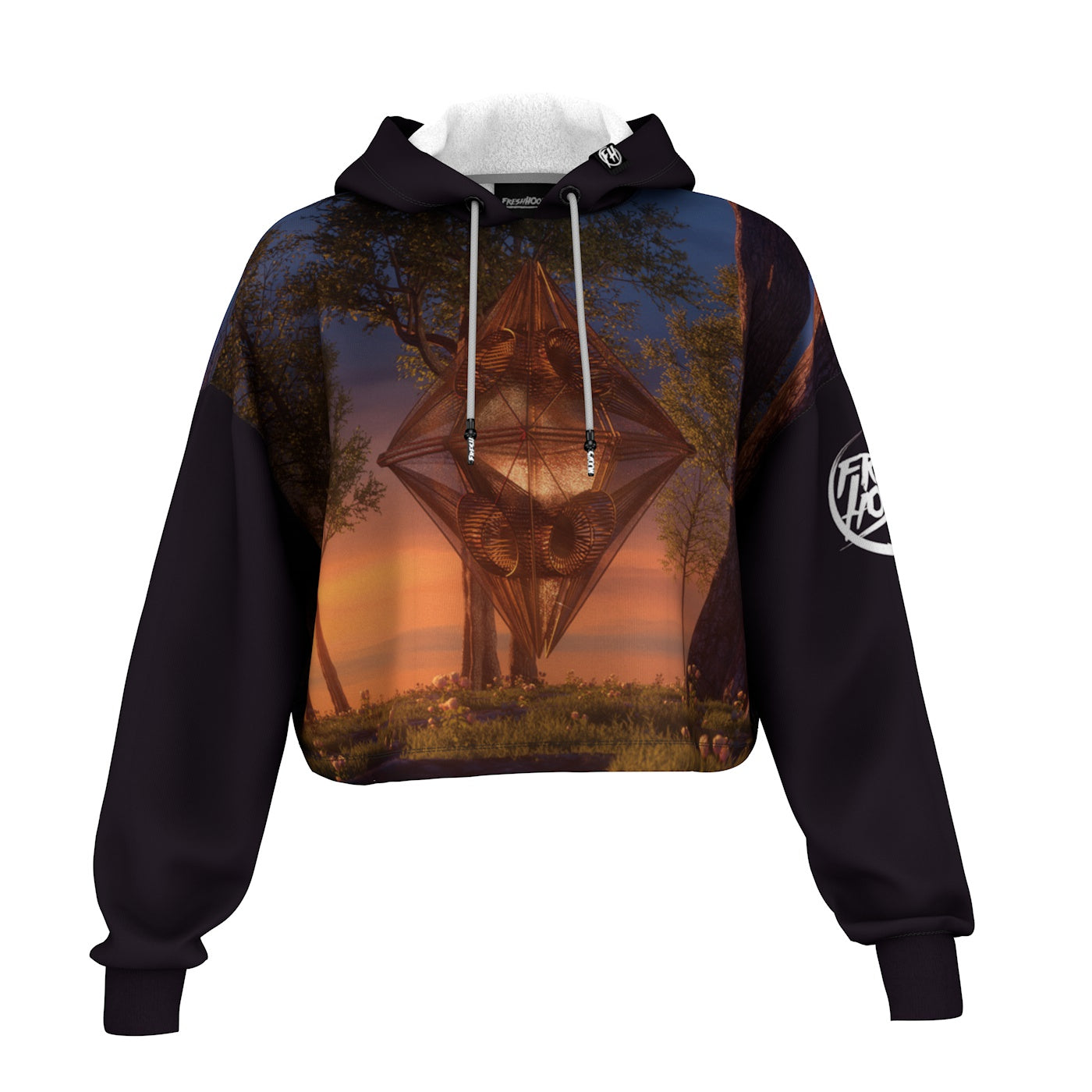 Monument Cropped Hoodie