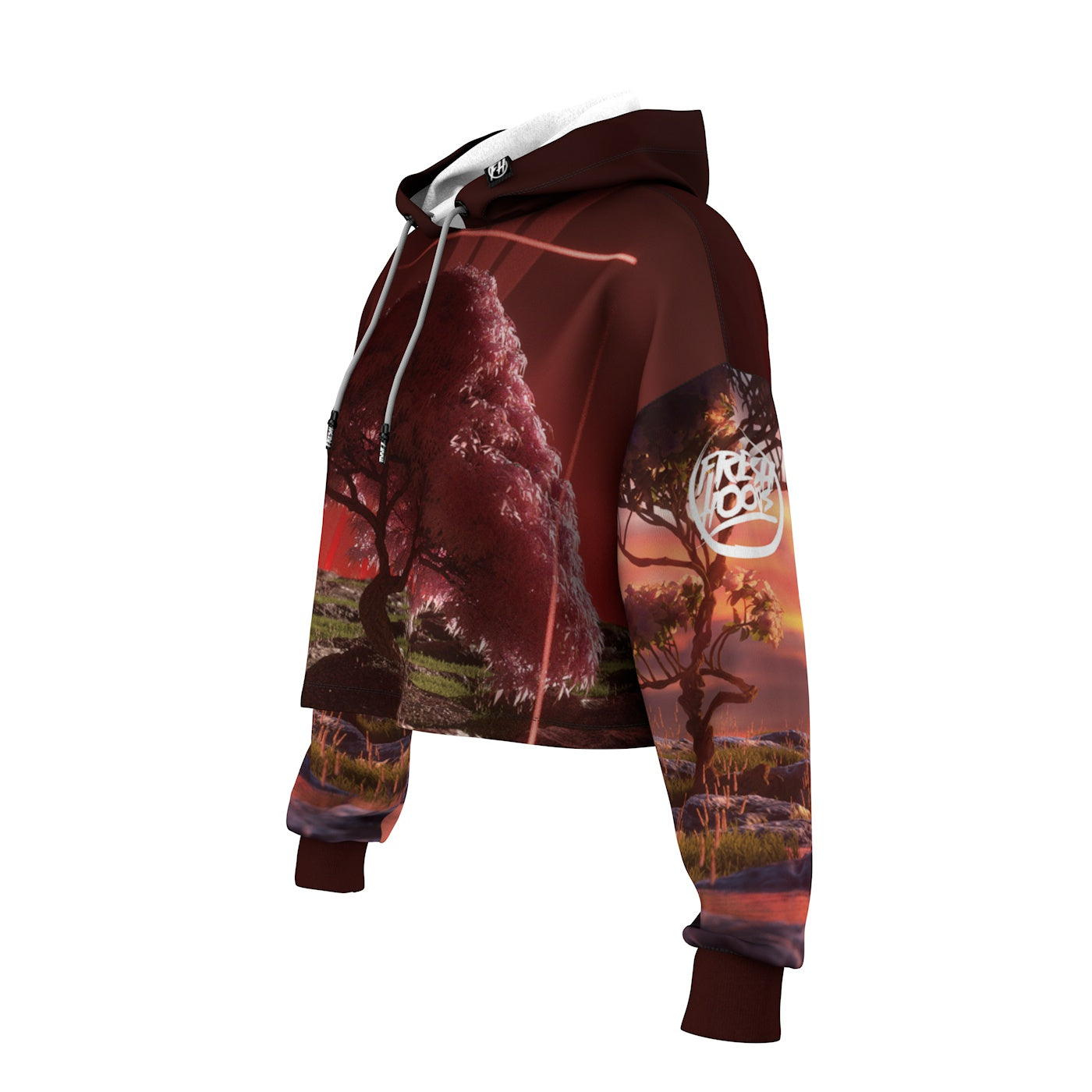 Dawn Tree Cropped Hoodie