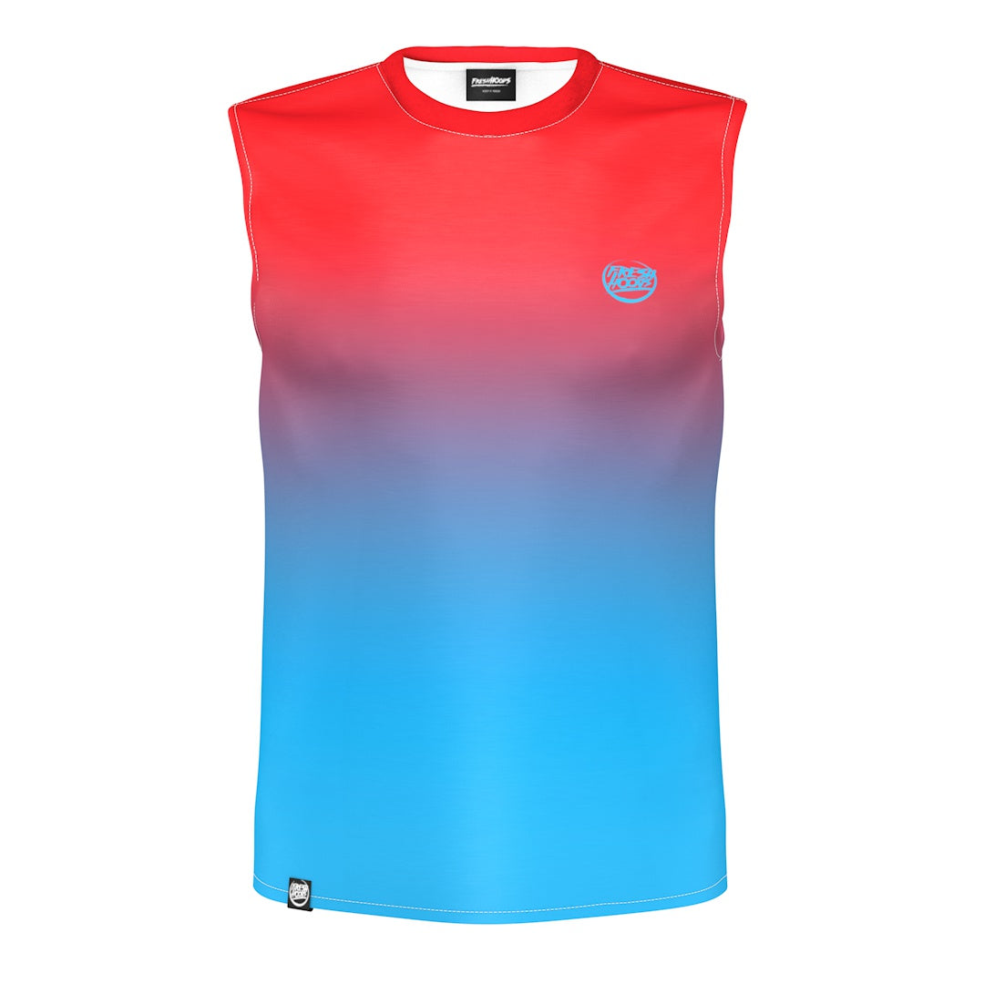 Red Blue Sleeveless T-Shirt