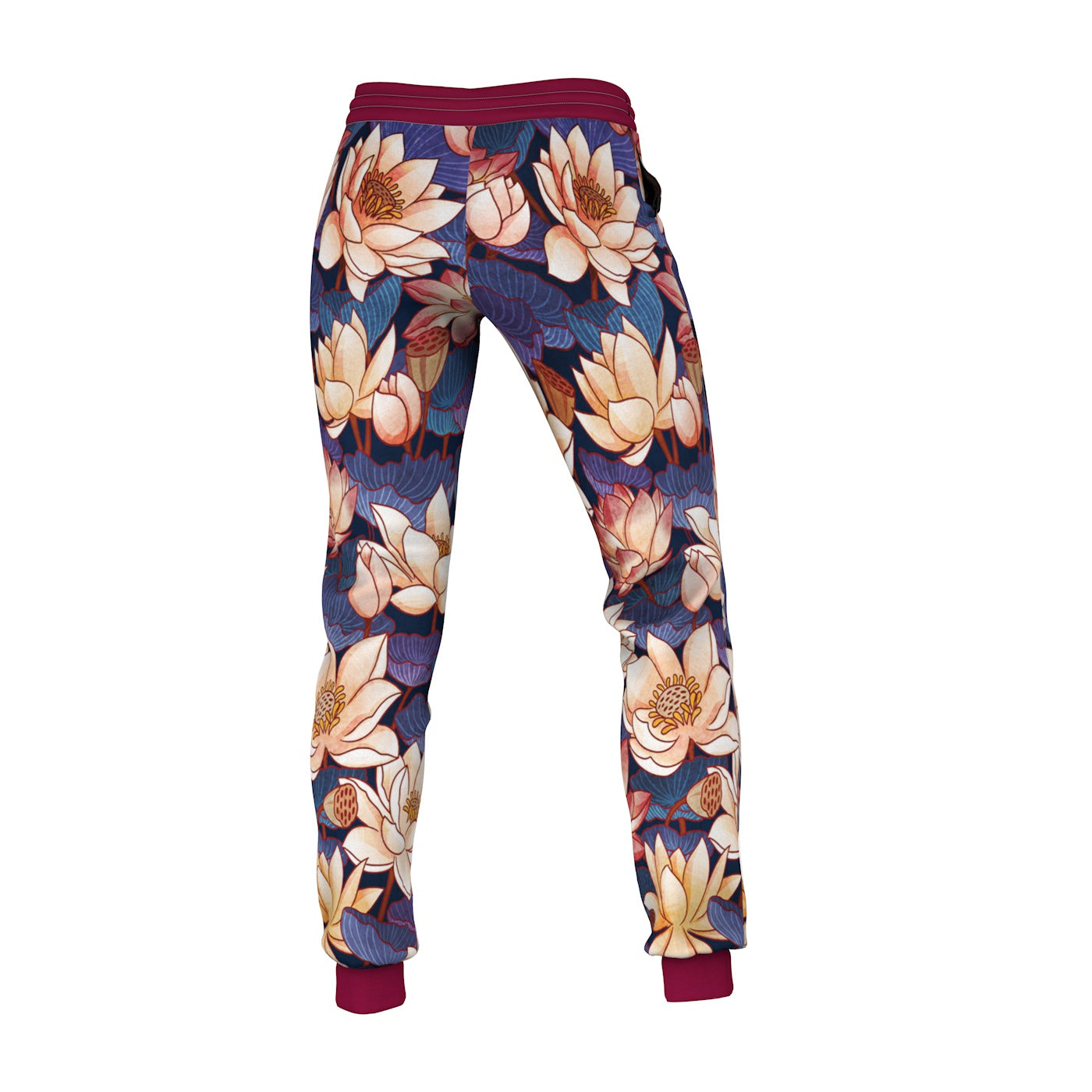 White Cut Lotus Women Sweatpants