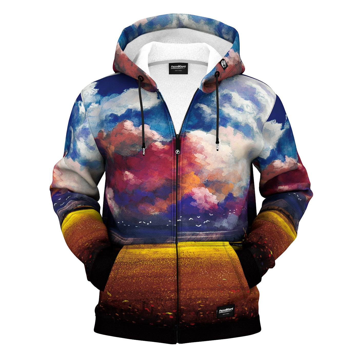 Abstract Storm Zip Up Hoodie