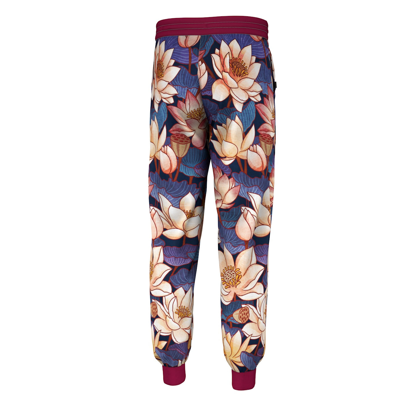 White Cut Lotus Sweatpants