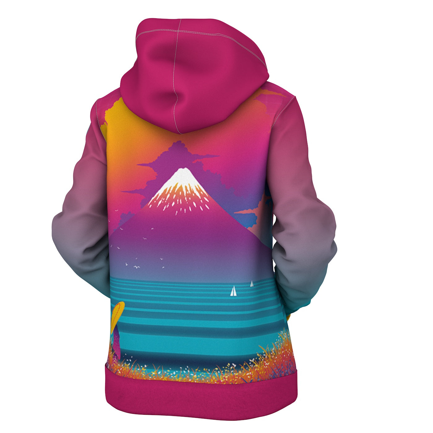 Cyber Fuji Women Hoodie