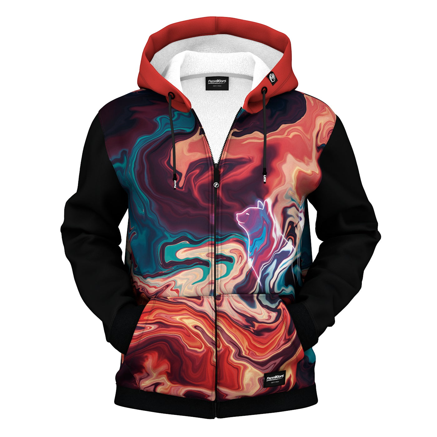 Nebula Cat Zip Up Hoodie