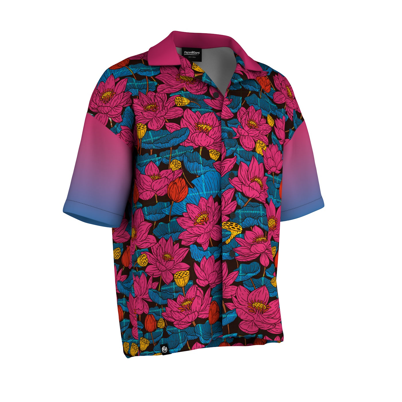 Cyber Lotus Oversized Button Shirt