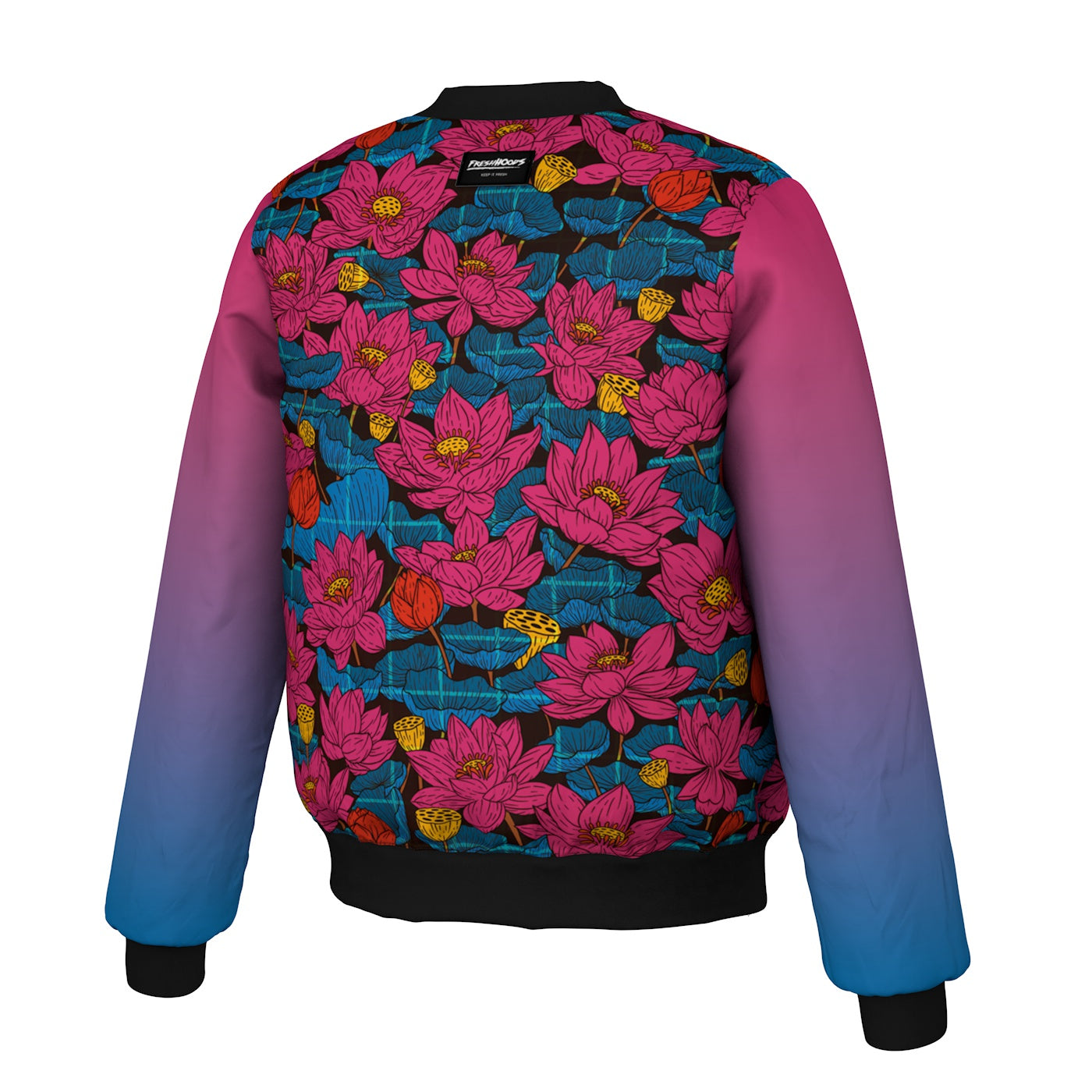 Cyber Lotus Bomber Jacket